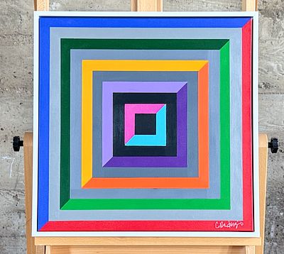 CAMILO REQUEJO, "OFFSET". “Offset″, an original acrylic on canvas by listed artist, Camilo 