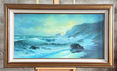 LARRY VORHEES, "MISTY". "Misty", an original oil on canvas by listed artist, Larry Vorhees. 