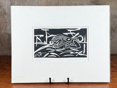 CHRISTINA ASHLEY, "DELIVERANCE". "Deliverance", a limited edition woodblock believed to be 