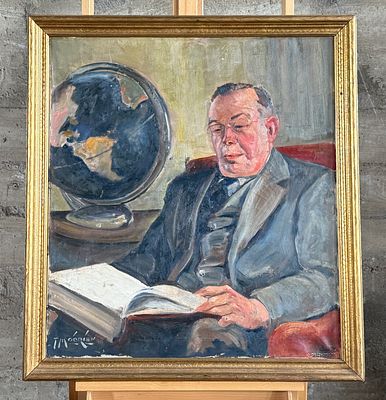 THOMAS M. O'BRIEN, "CONQUERER". “Conquerer” an original oil on canvas by listed artist, Thomas 