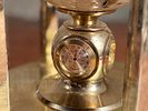 ROTATING GEMSTONE GLOBE. This lot features a vintage rotating gemstone globe set in a brass Image - 4