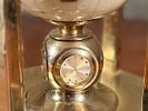 ROTATING GEMSTONE GLOBE. This lot features a vintage rotating gemstone globe set in a brass Image - 5
