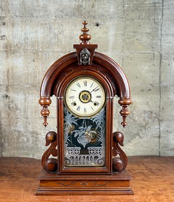 E.N. WELCH, PARISIAN 8 DAY CLOCK. This lot features a stunning Parisian 8 day clock 