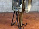 BRASS CARRIAGE LANTERN. This lot features an antique brass carriage lantern with a conical base Image - 4