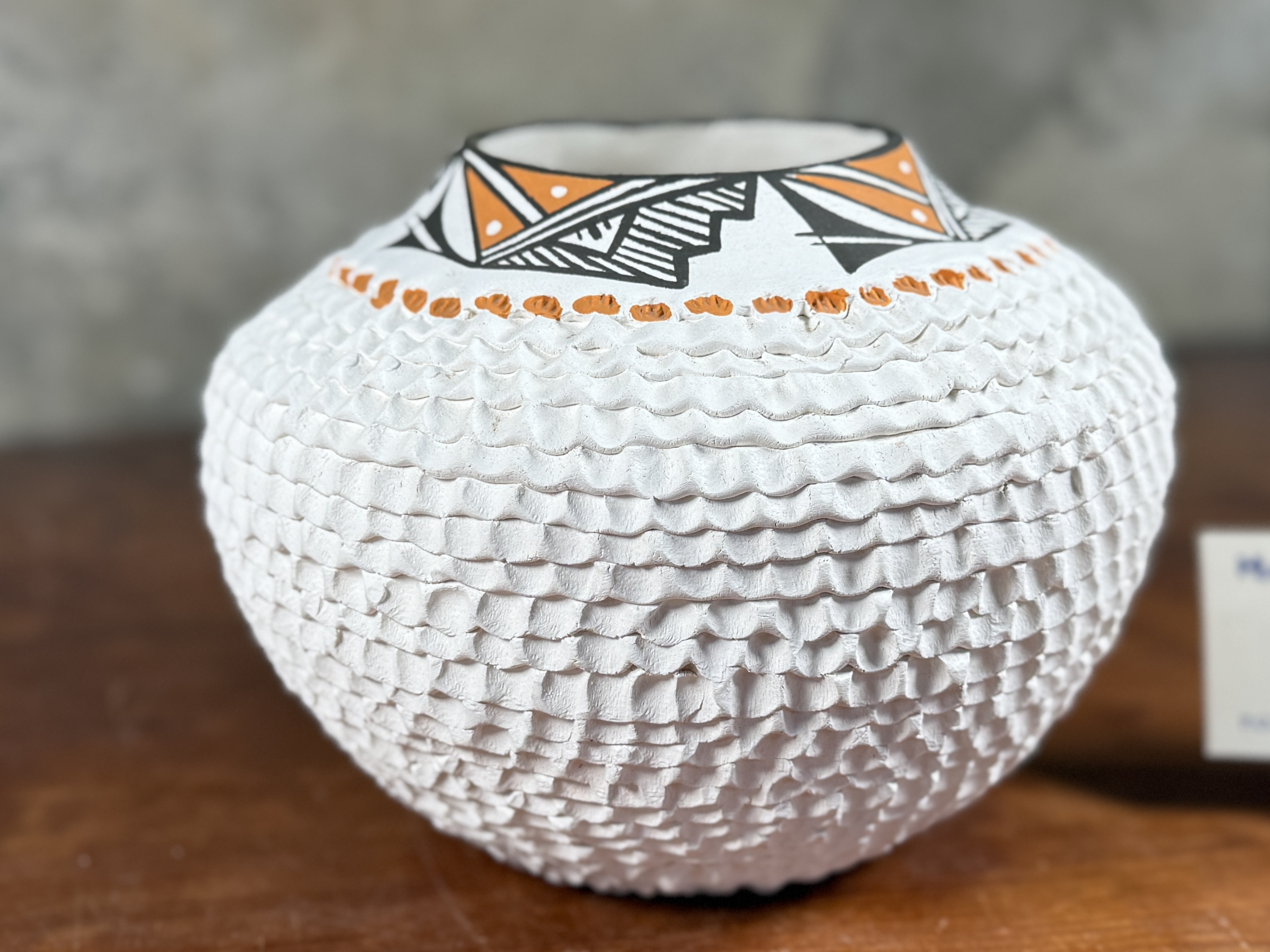 NORMA JEAN ORTIZ, CORRUGATED PINCH POT