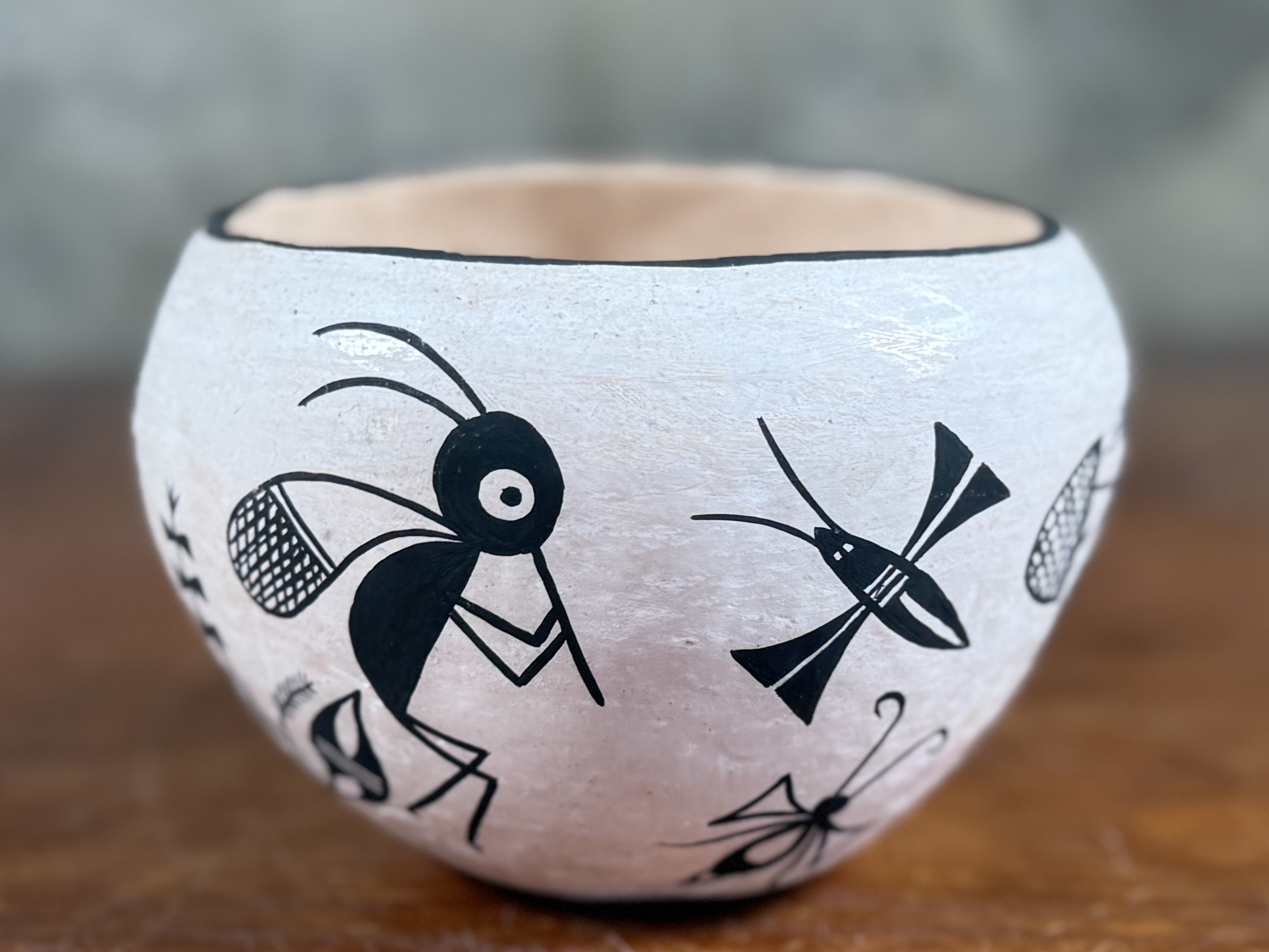 ACOMA FINE WALL POT WITH BUG DESIGN