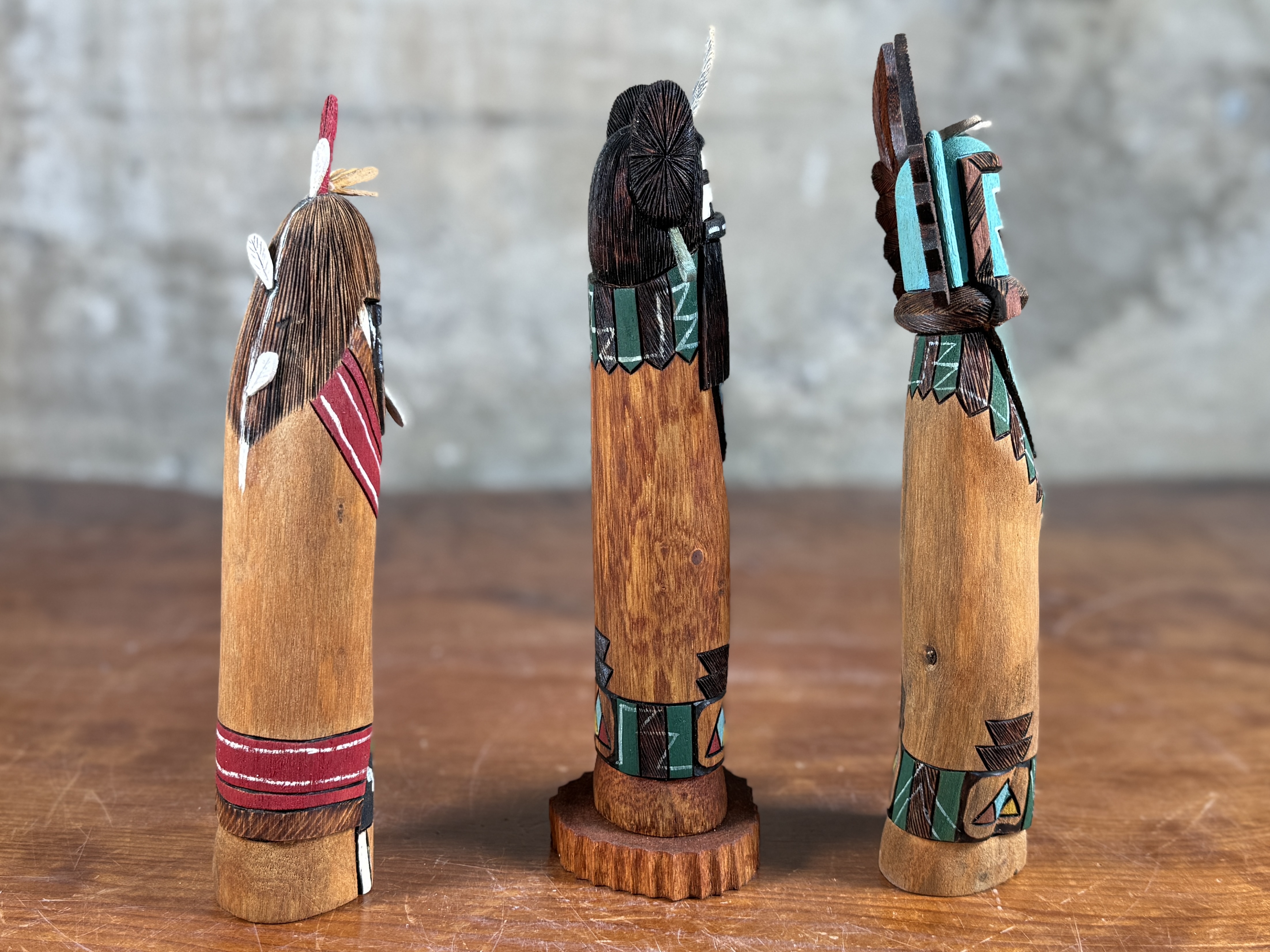 HOPI & ZUNI, TRIO OF SHALAKO DOLLS