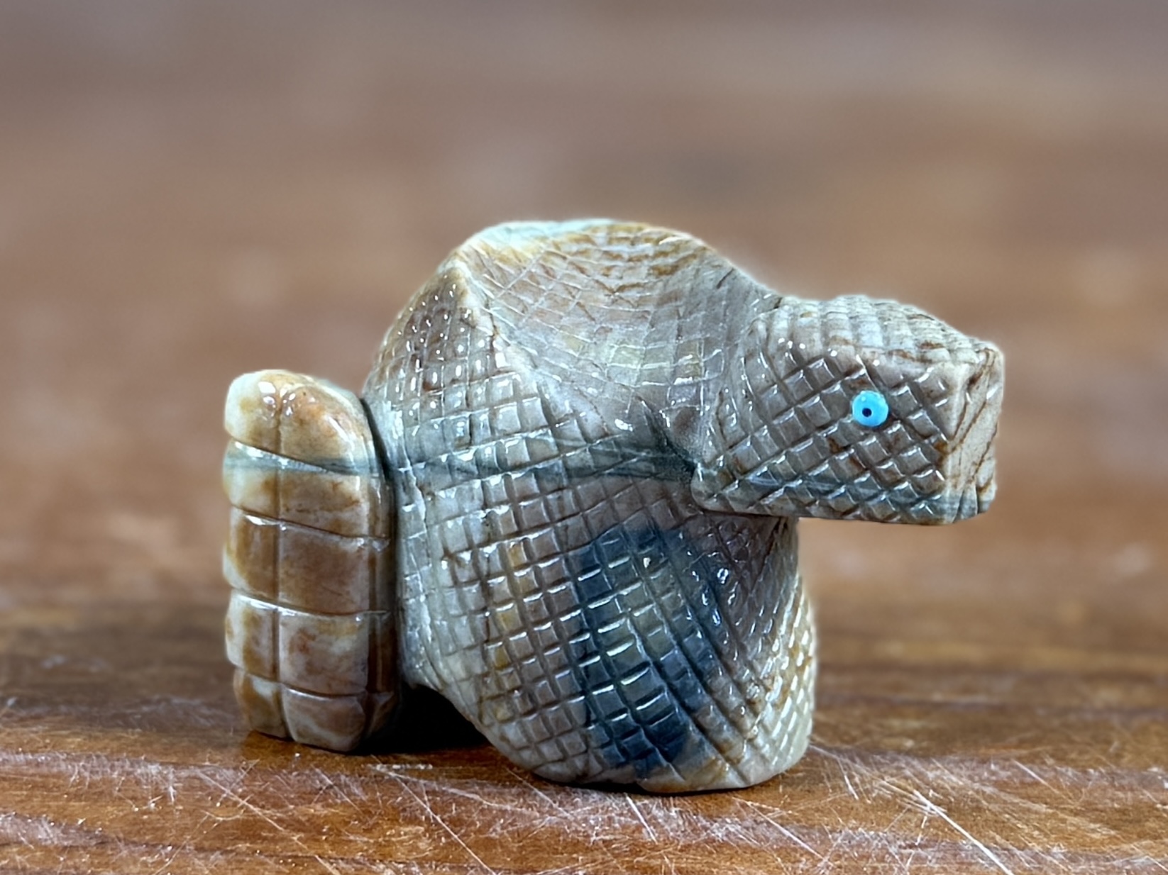 ZUNI, SNAKE FETISH SCULPTURE