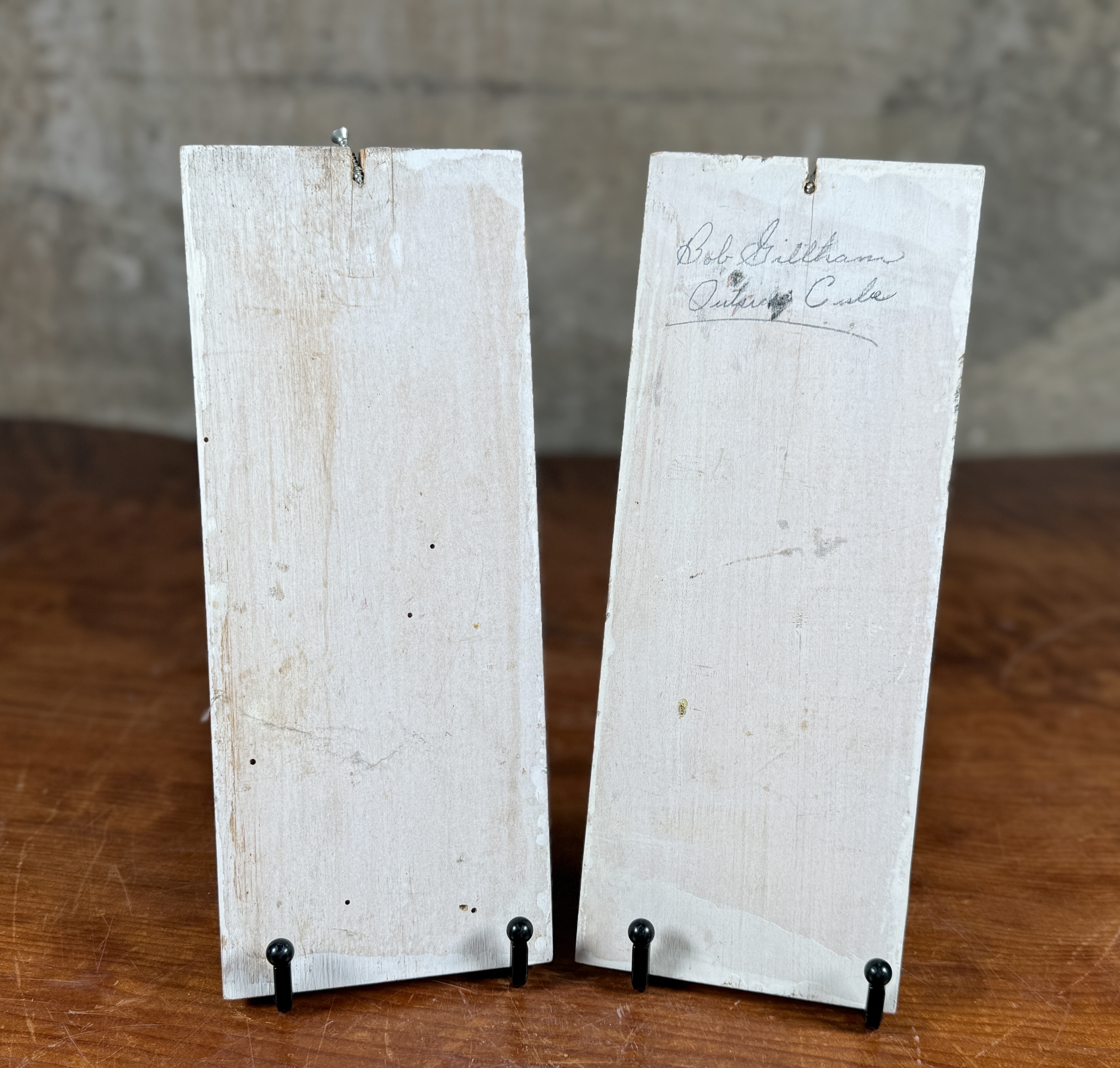 PAIR OF ADVERTISING THERMOMETERS
