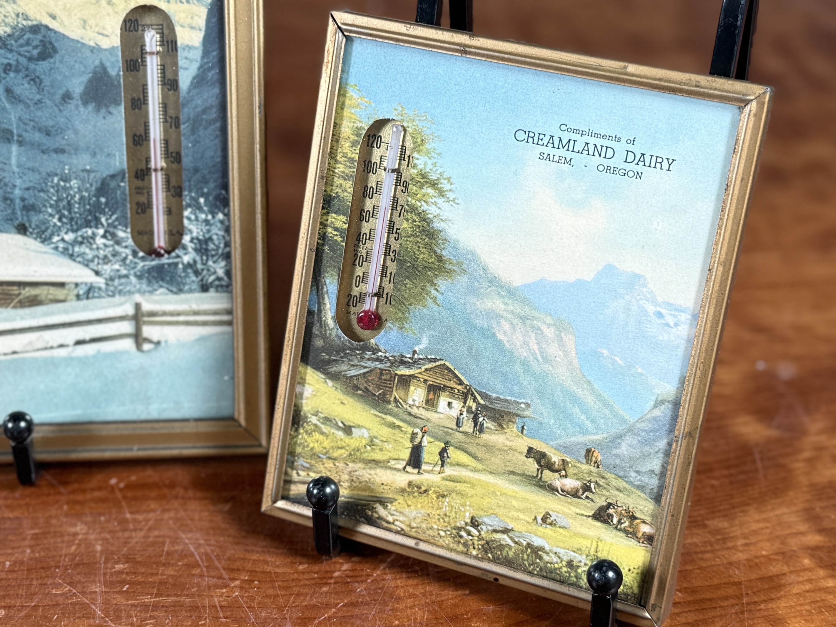 TRIO OF ADVERTISING THERMOMETERS FROM SALEM, OREGON