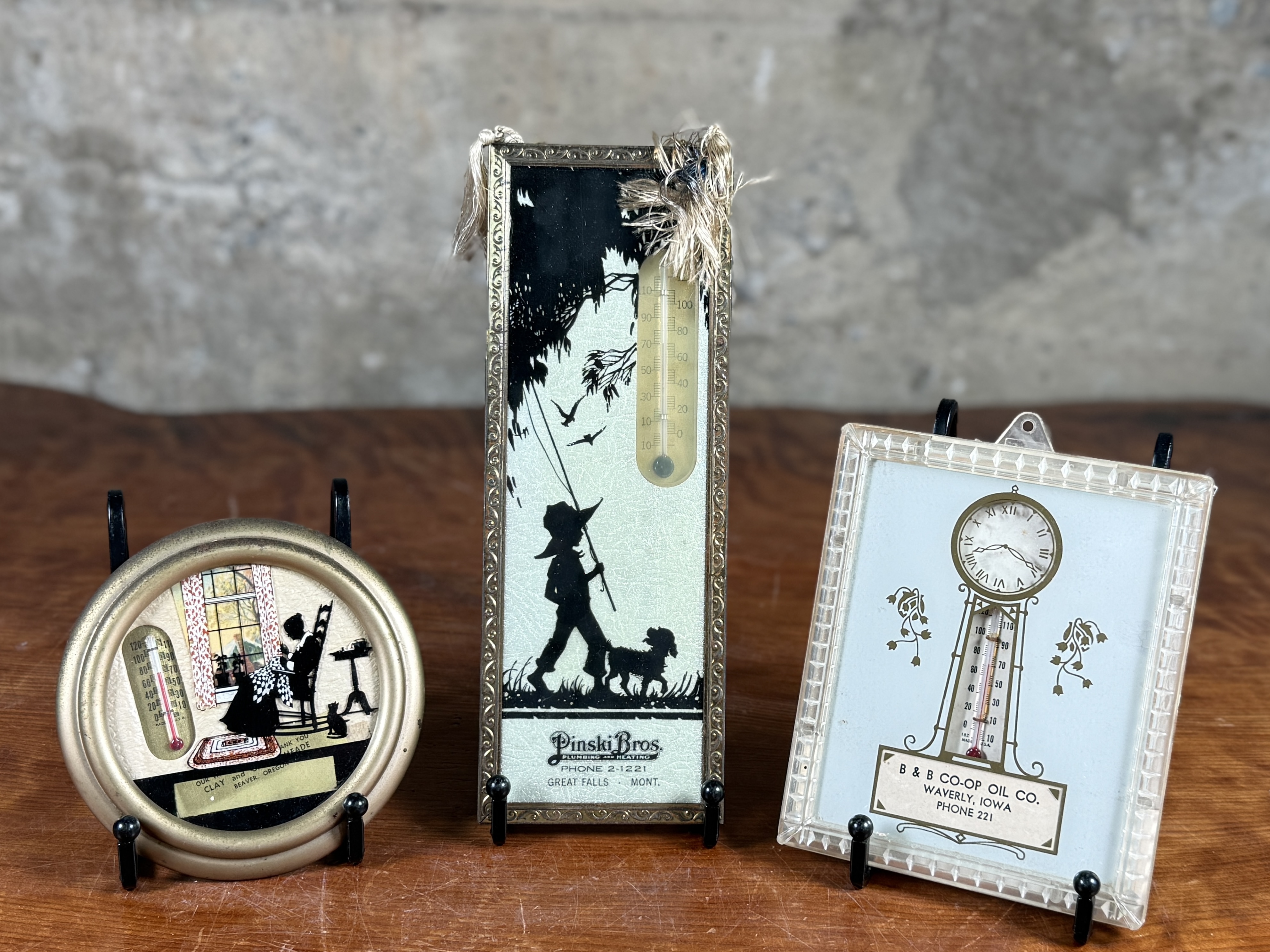 TRIO OF ADVERTISING THERMOMETERS