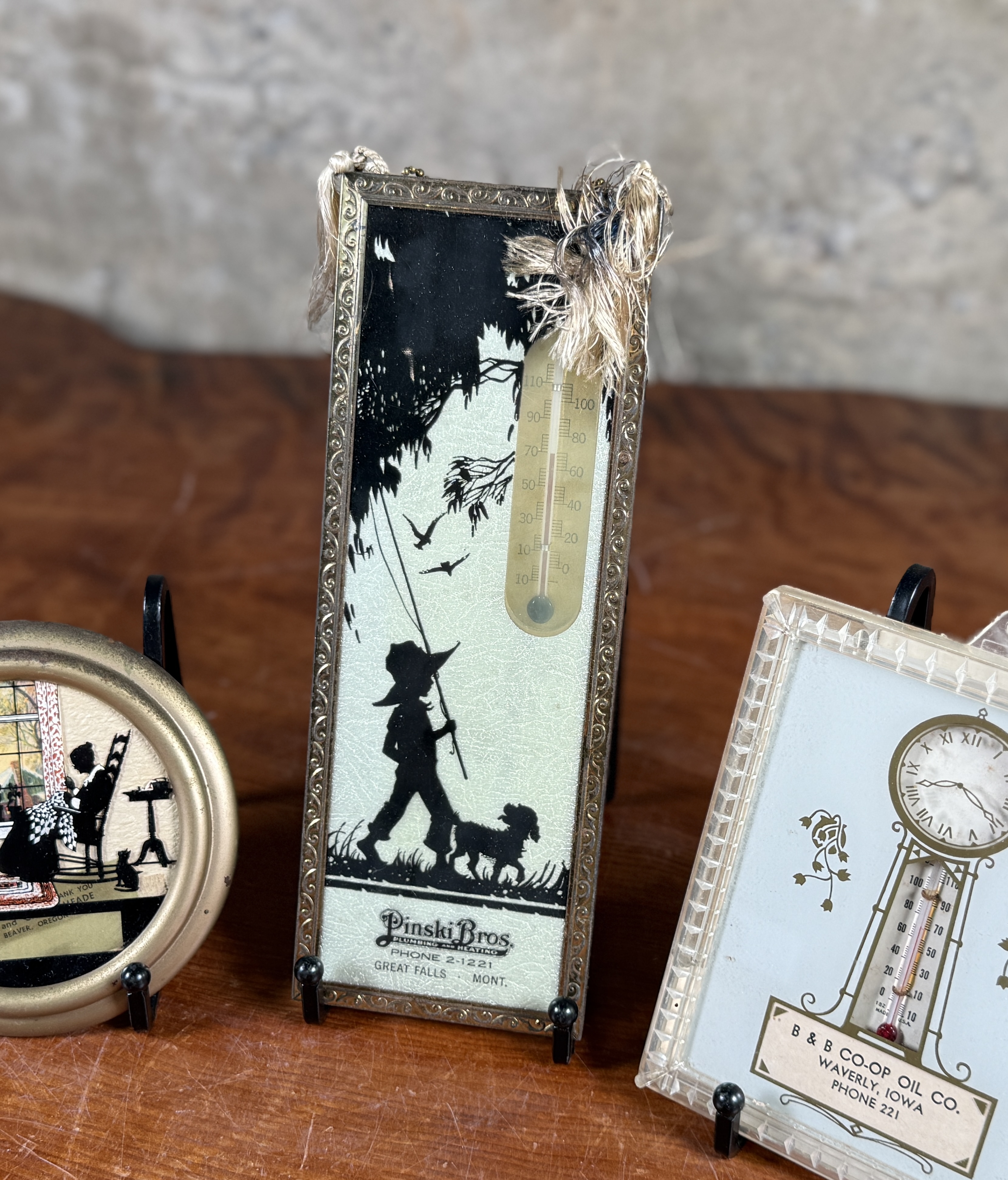 TRIO OF ADVERTISING THERMOMETERS