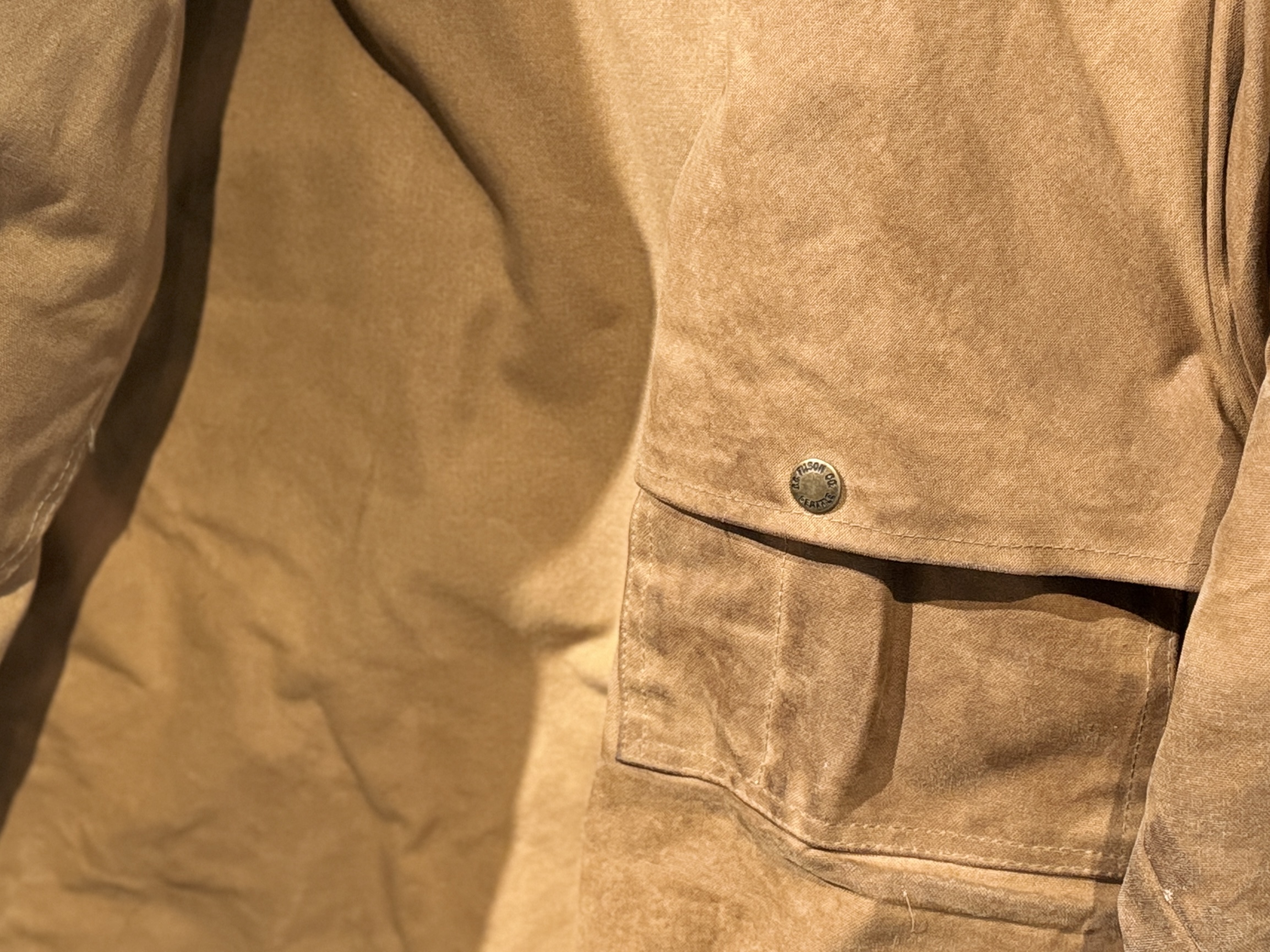 FILSON, WAXED TIN CLOTH JACKET