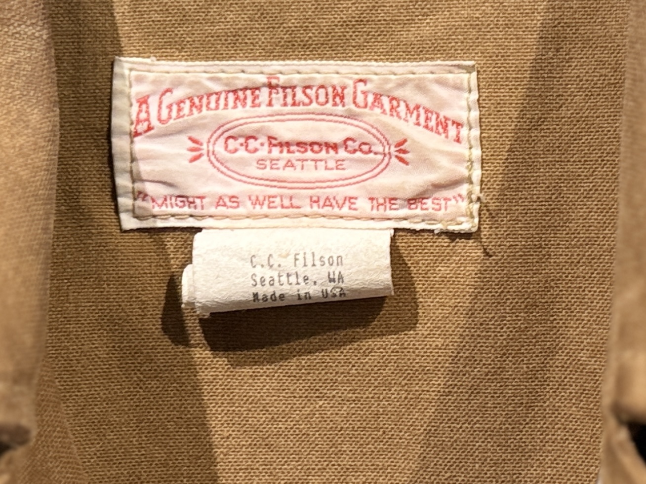 FILSON, WAXED TIN CLOTH JACKET