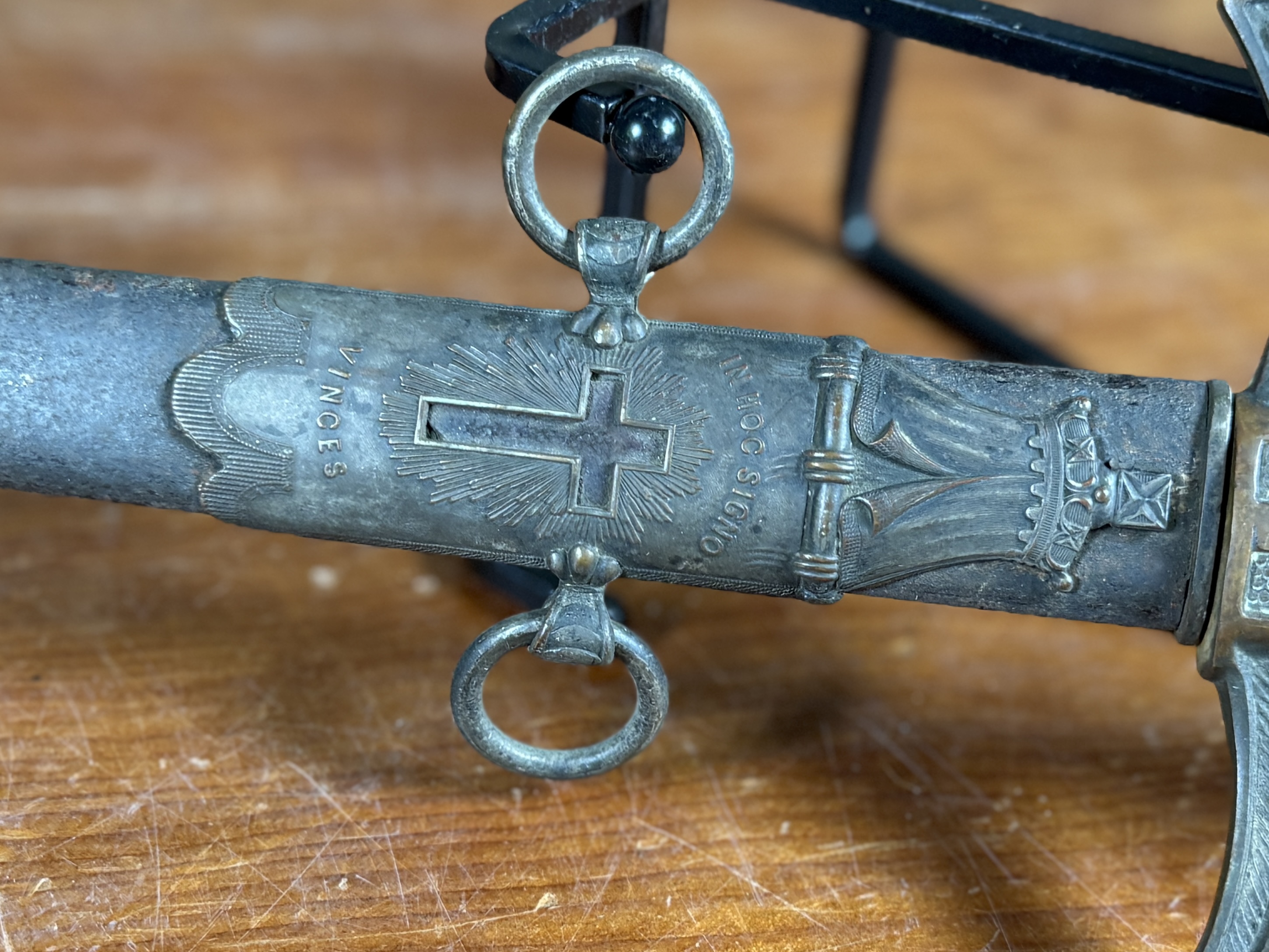 KNIGHTS TEMPLAR CERAMONIAL SWORD & SCABBARD