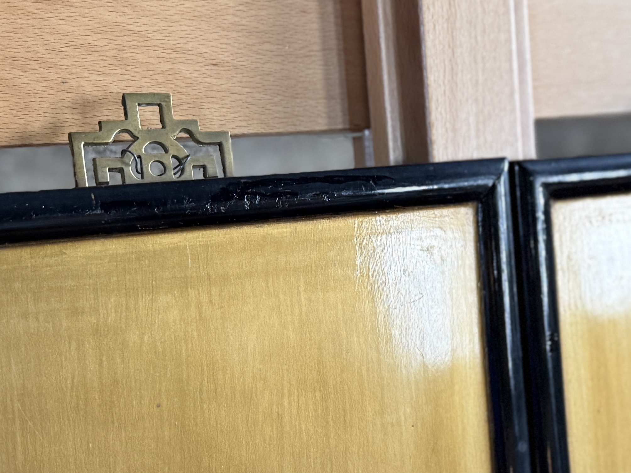 PAIR OF CHINESE WALL PANELS WITH INLAY