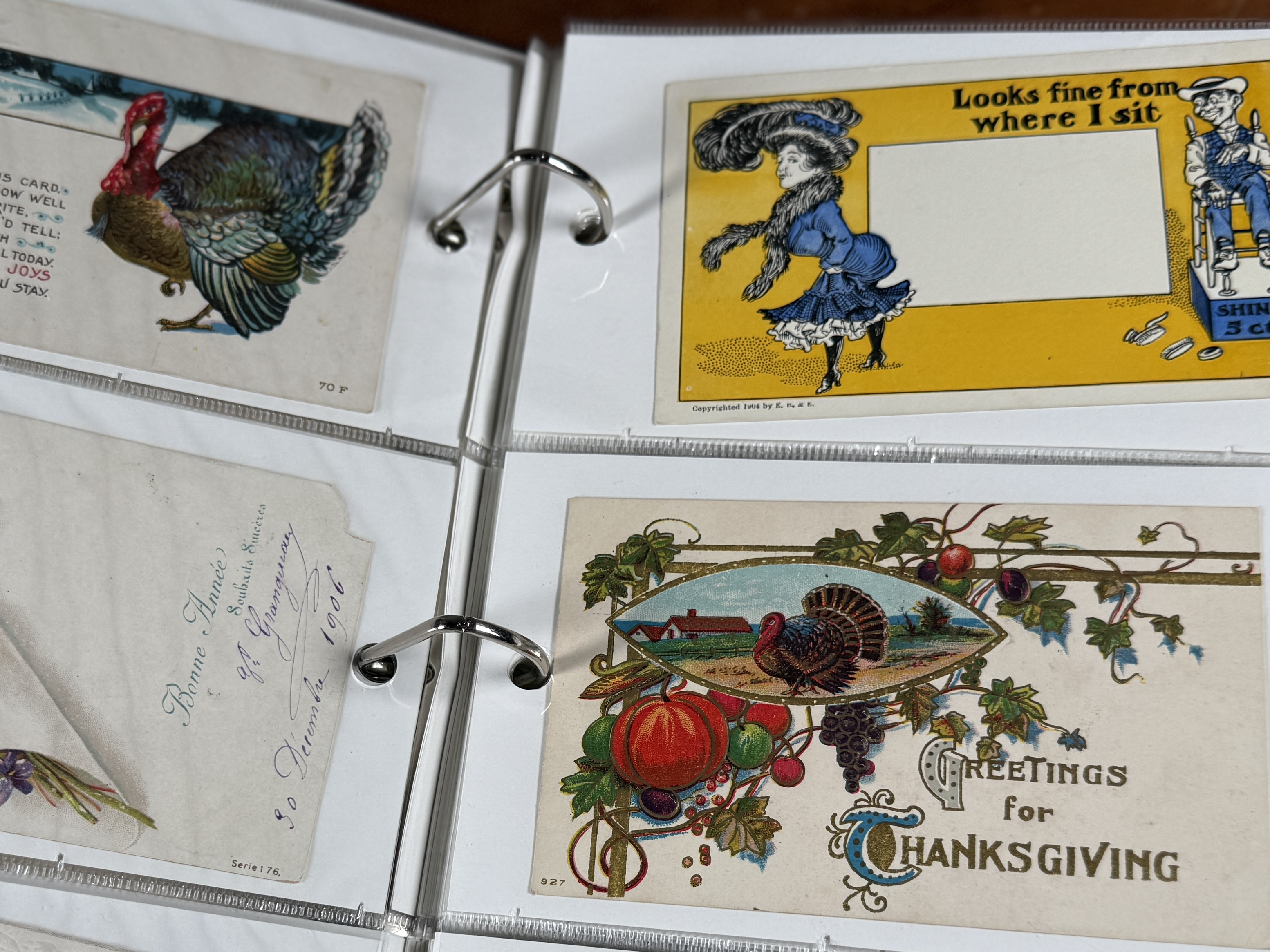 BINDERS FULL OF ANTIQUE POST CARDS