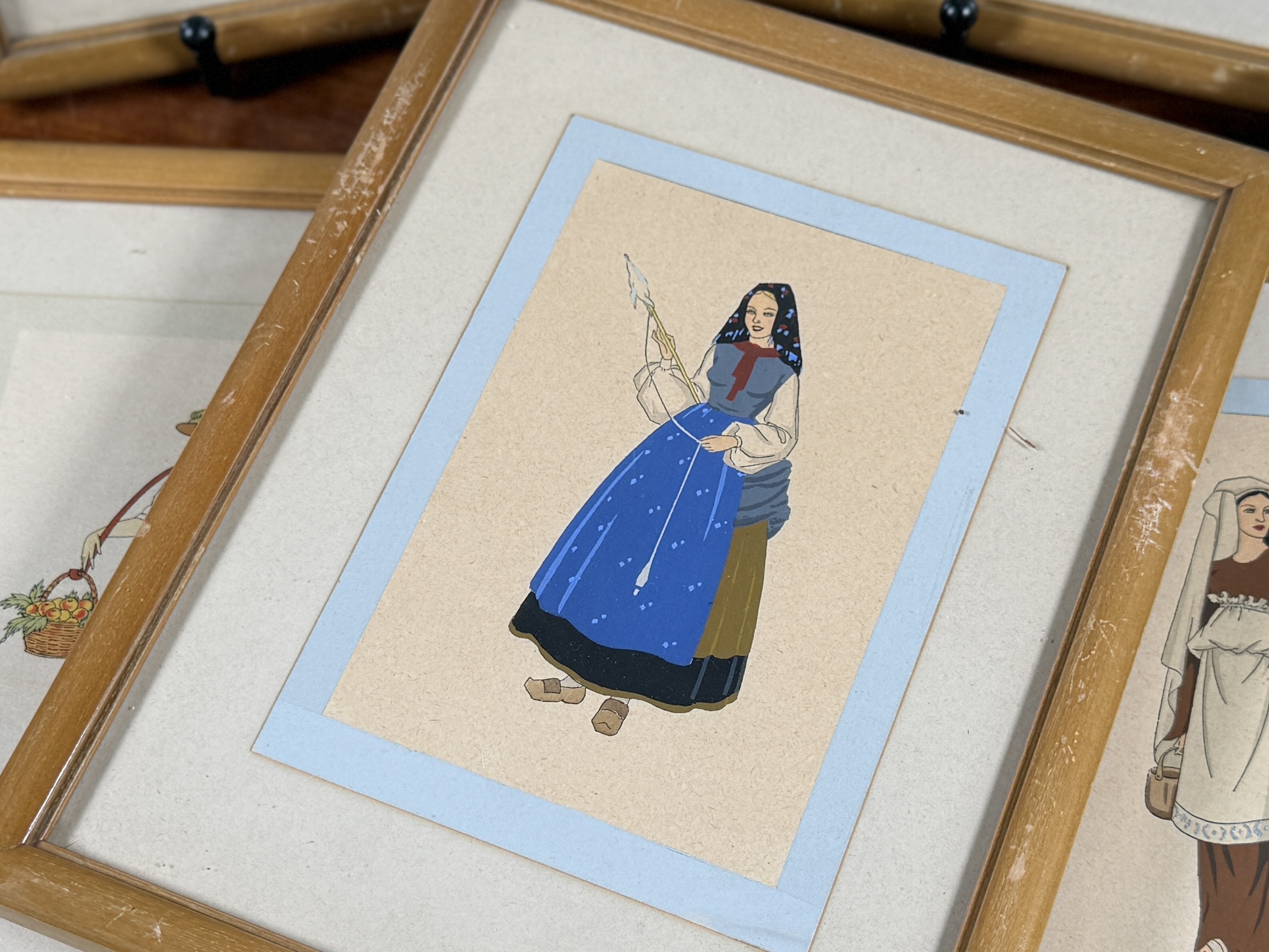 GIOVANNI MESCHINI, FRAMED ILLUSTRATIONS