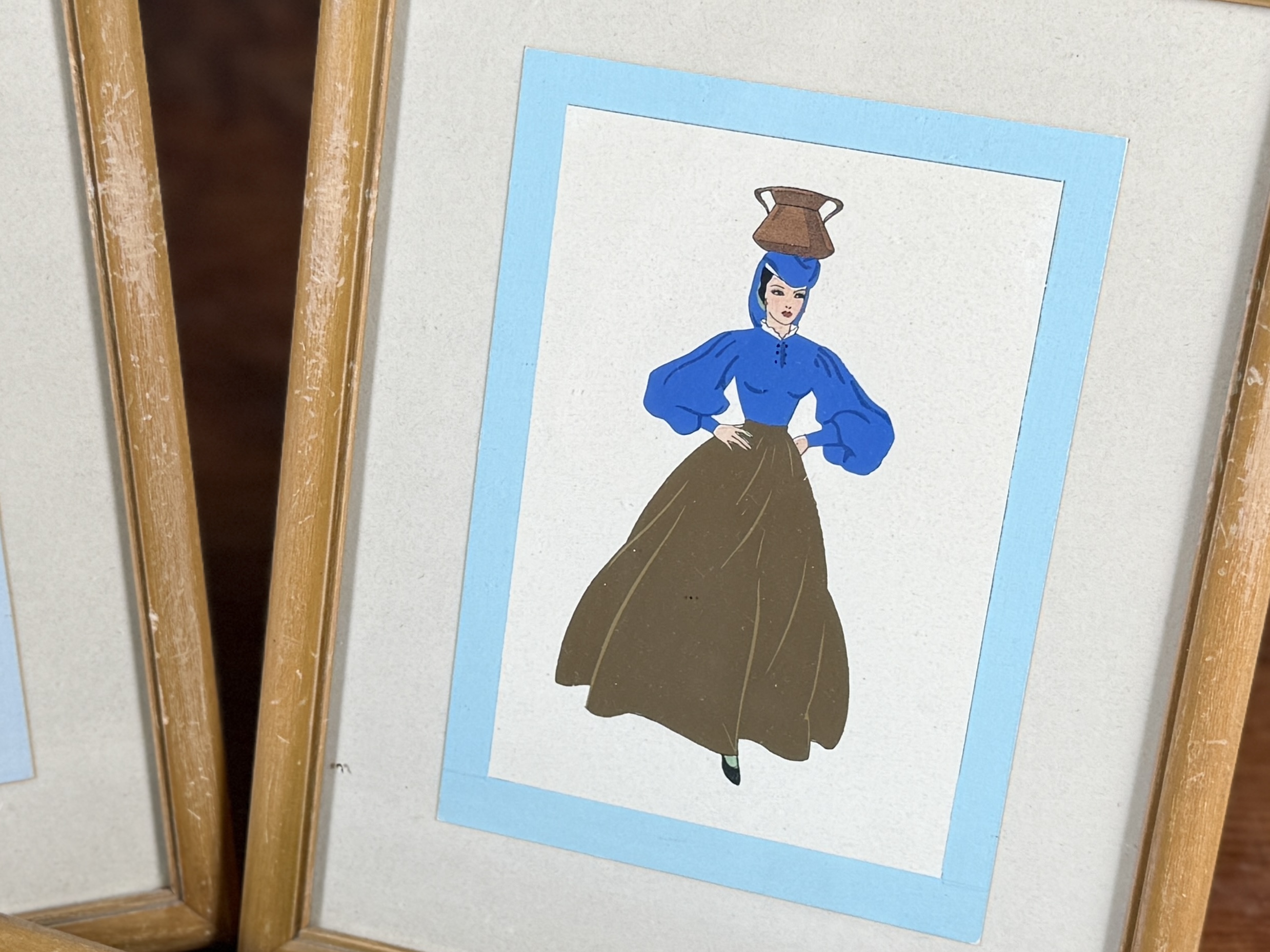 GIOVANNI MESCHINI, FRAMED ILLUSTRATIONS