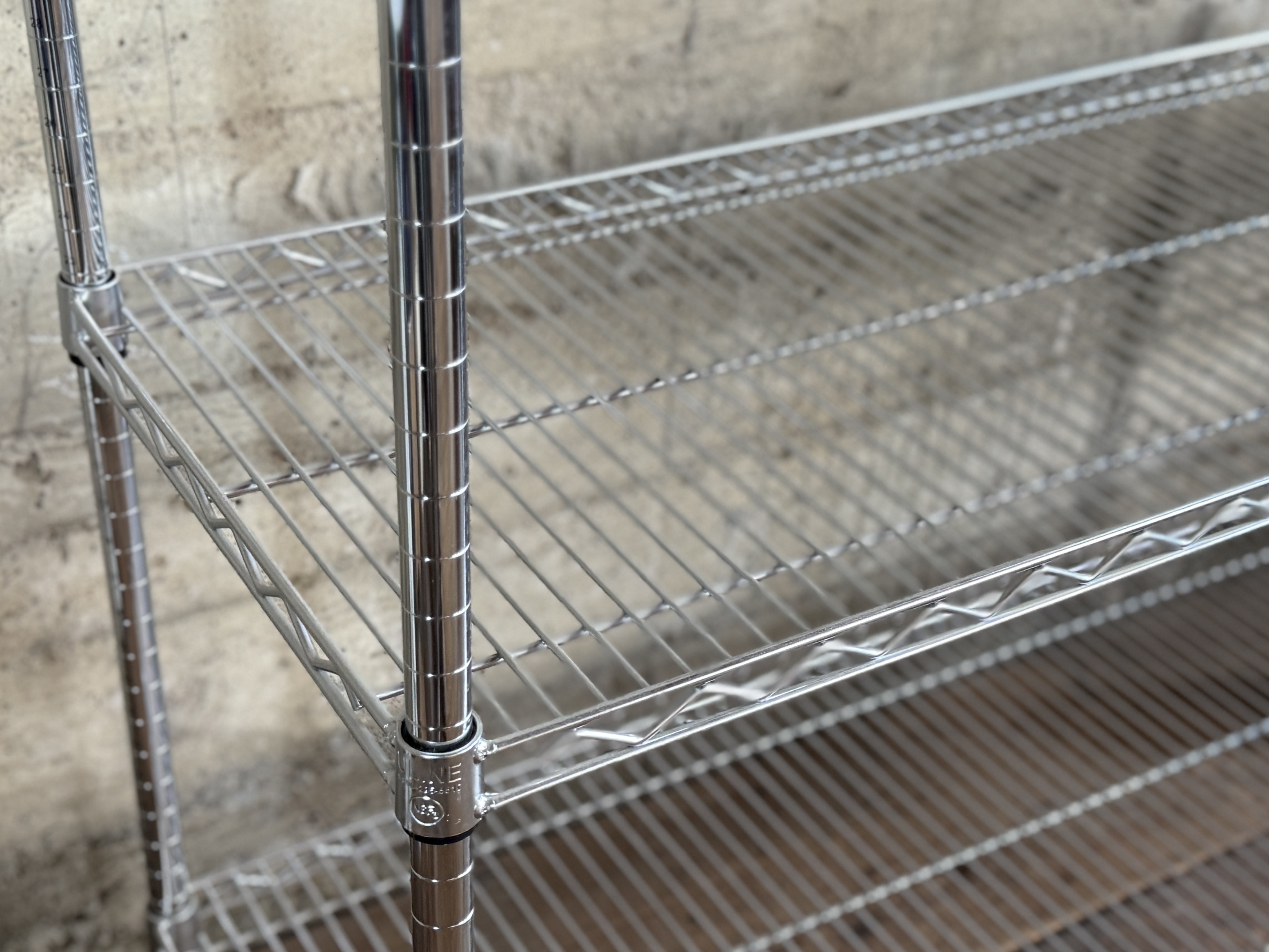 ULINE FOUR-TIER ROLLING STEEL WIRE SHELVING UNIT #5