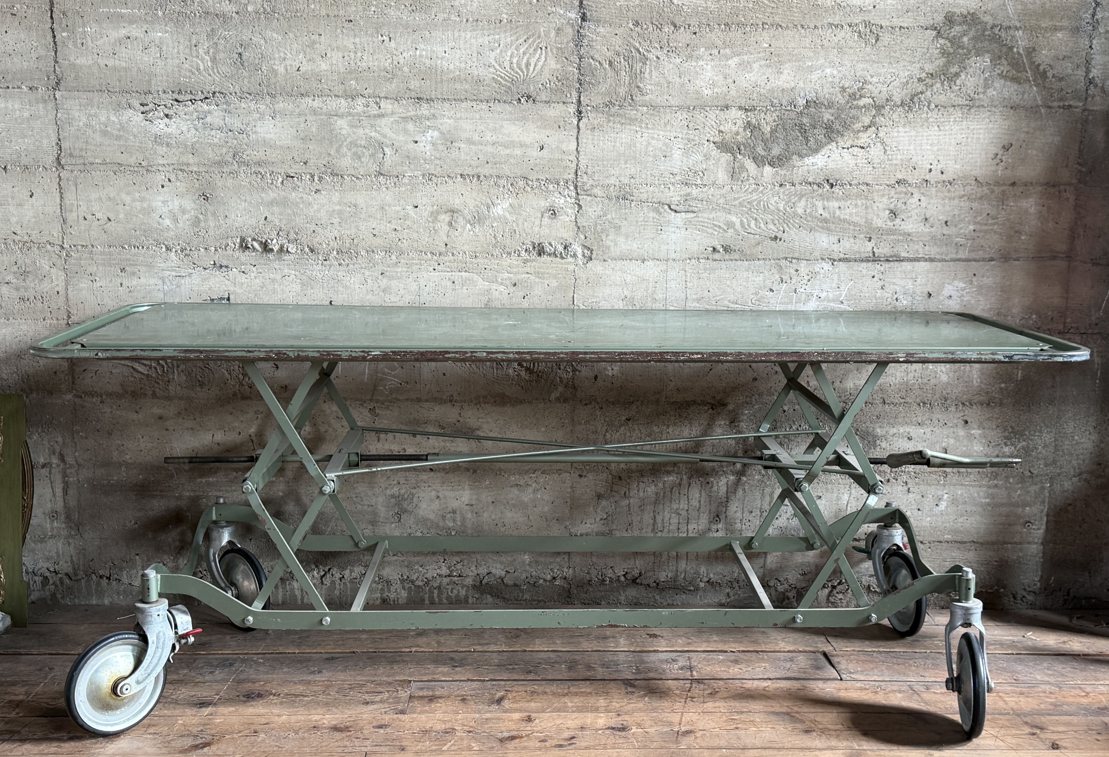 INDUSTRIAL EMBALMING TABLE OR GURNEY