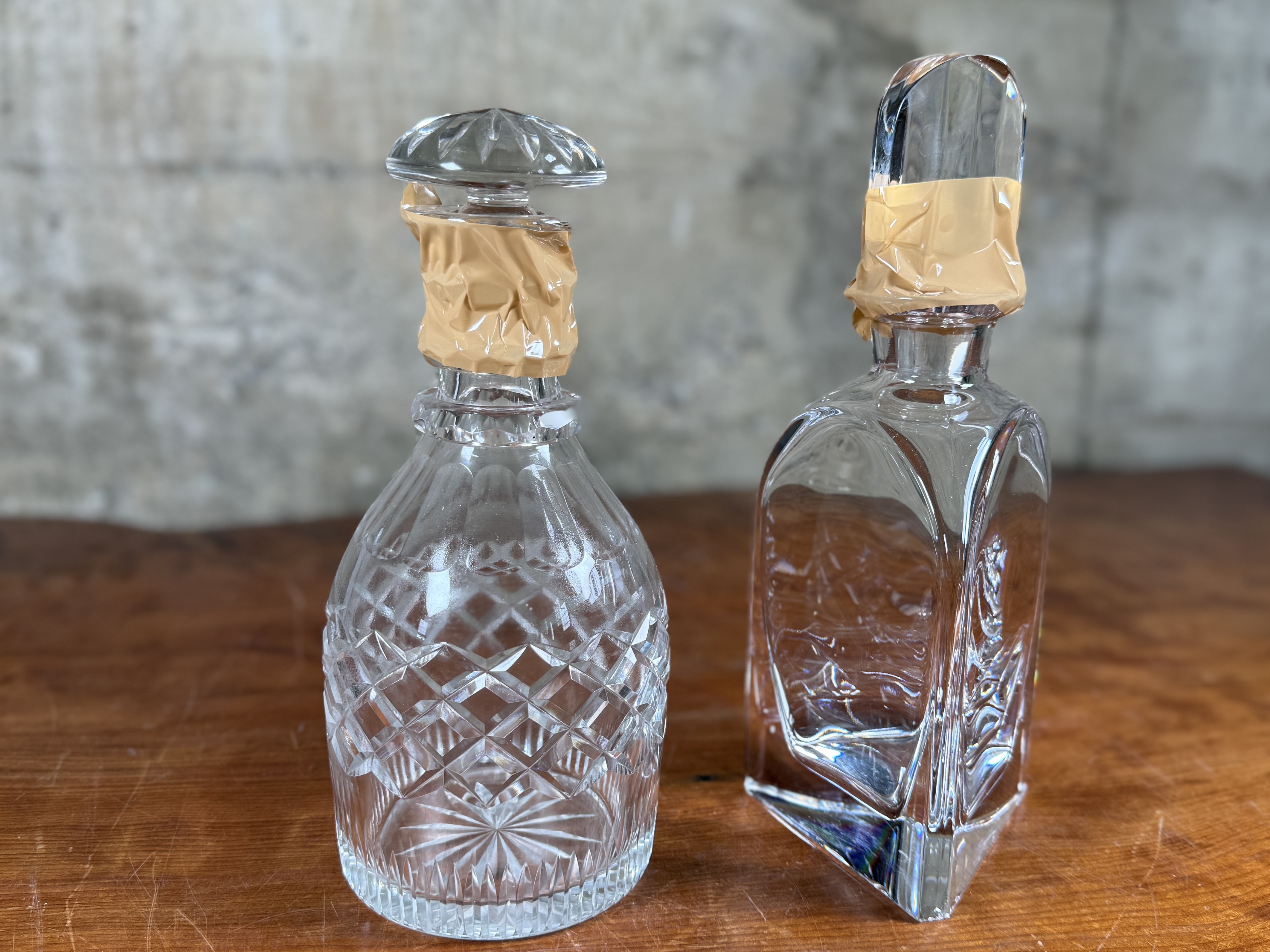 PAIR OF CRYSTAL DECANTERS
