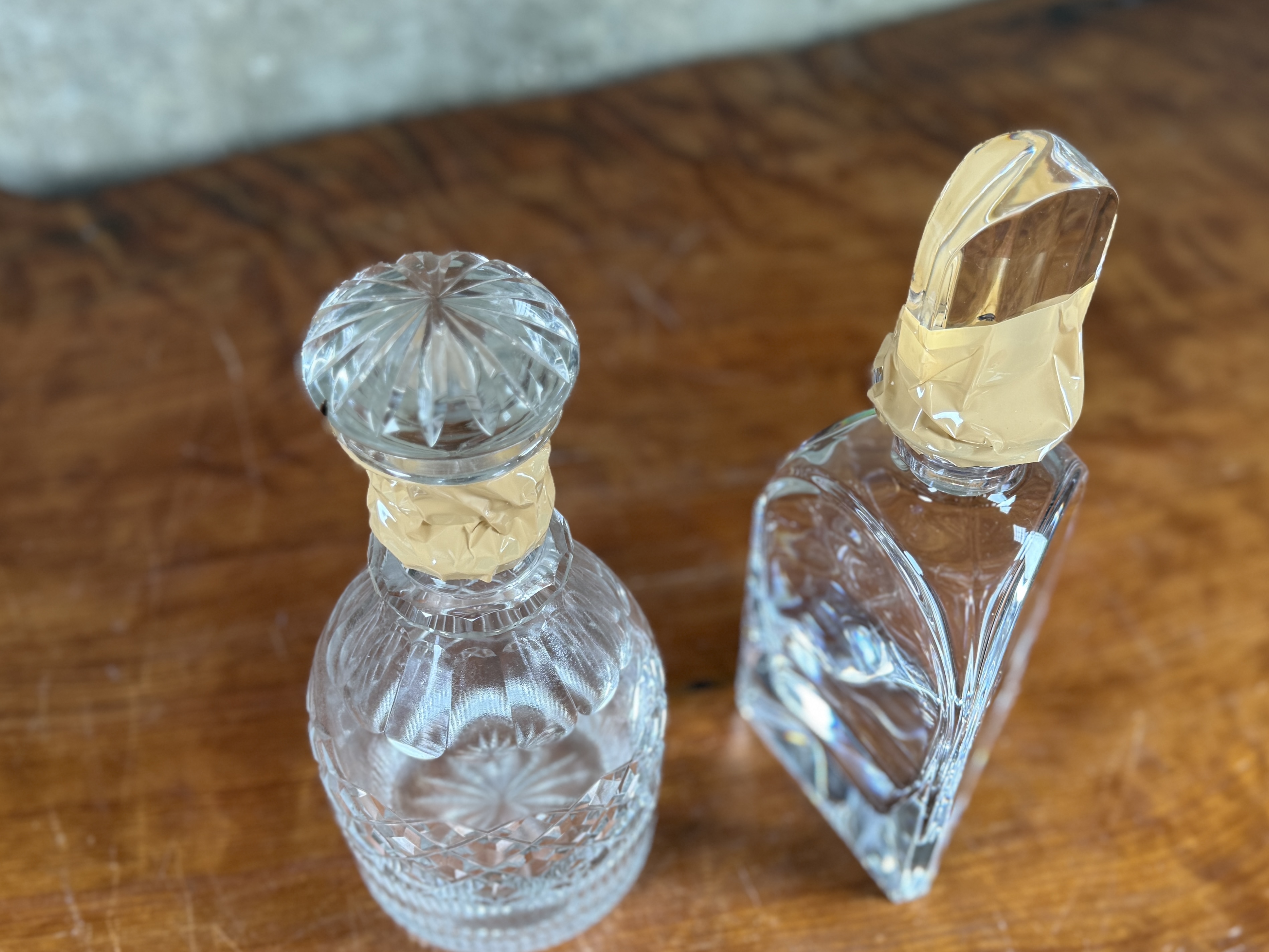 PAIR OF CRYSTAL DECANTERS