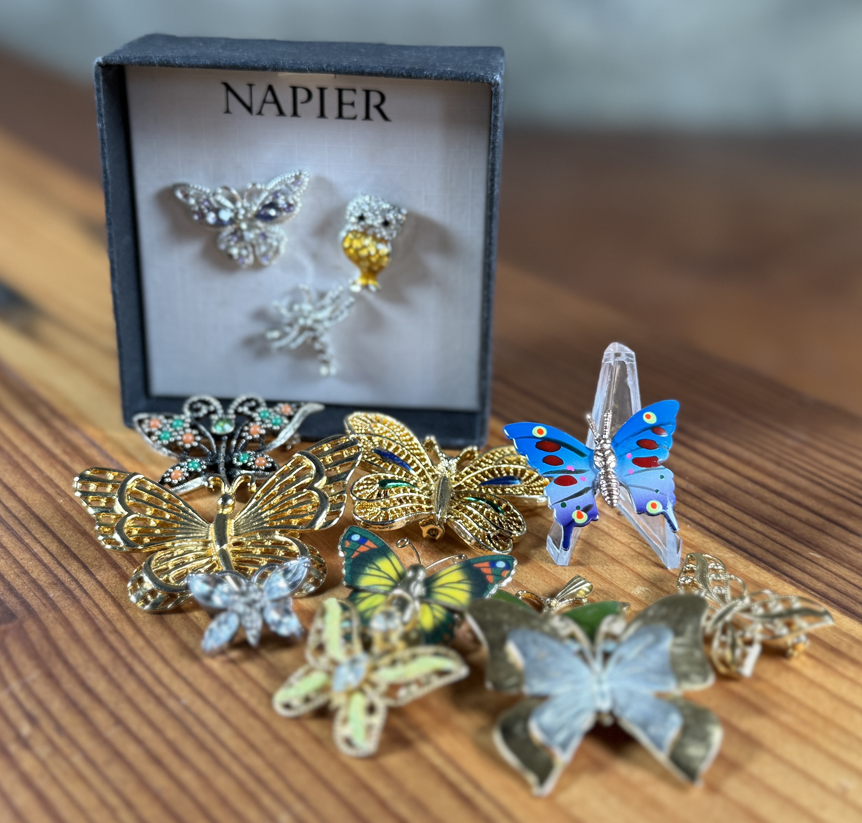 BUTTERFLY THEMED BROOCHES, PENDANTS, & PINS