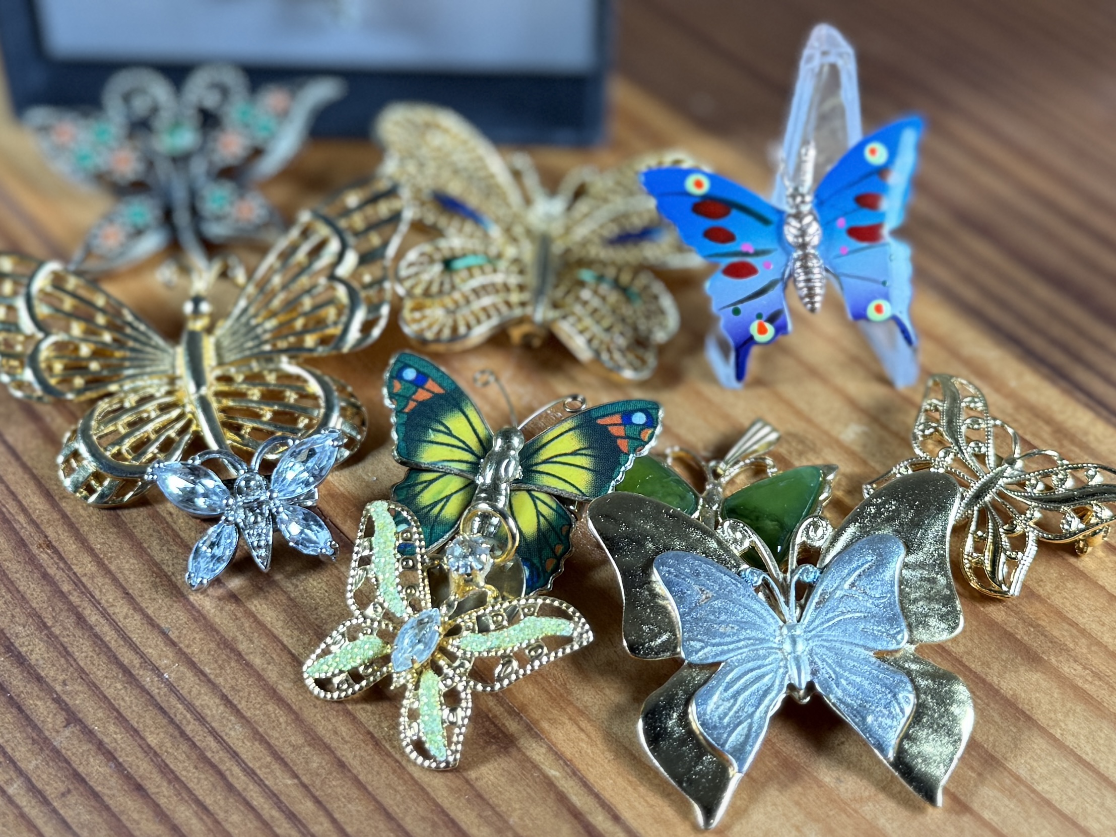 BUTTERFLY THEMED BROOCHES, PENDANTS, & PINS