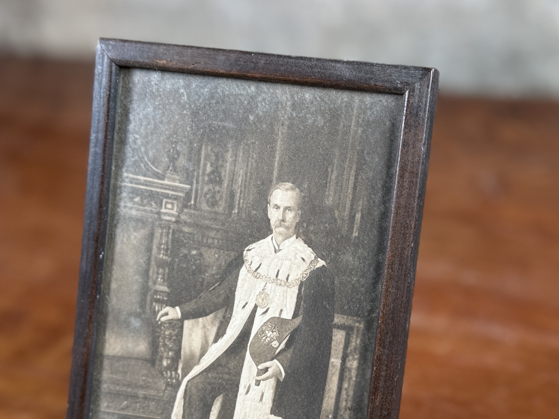 SIR DANIEL M. STEVENSON, HAND-TINTED PHOTOGRAPH