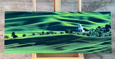 SCOTT RUBEY, "PALOUSE HILLS". "Palouse Hills", a limited edition photographic print on metal by 