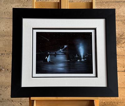 ROBERT WYLAND, "ORCA'S STARRY NIGHT". "Orca's Starry Night", a limited edition lithograph by 
