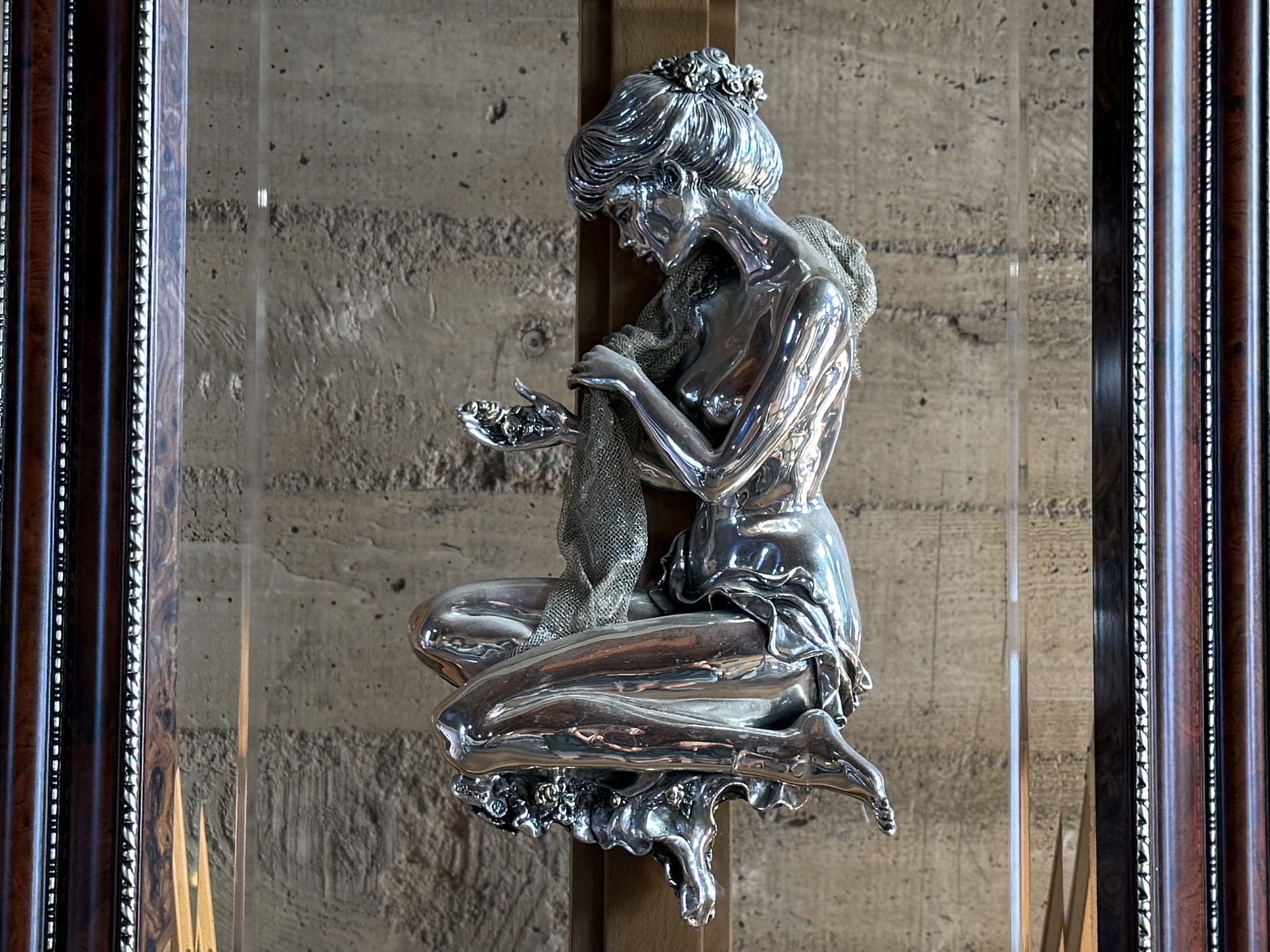 BRUNEL PREZIOSI D'AUTORE, SILVER SCULPTURE IN FRAME