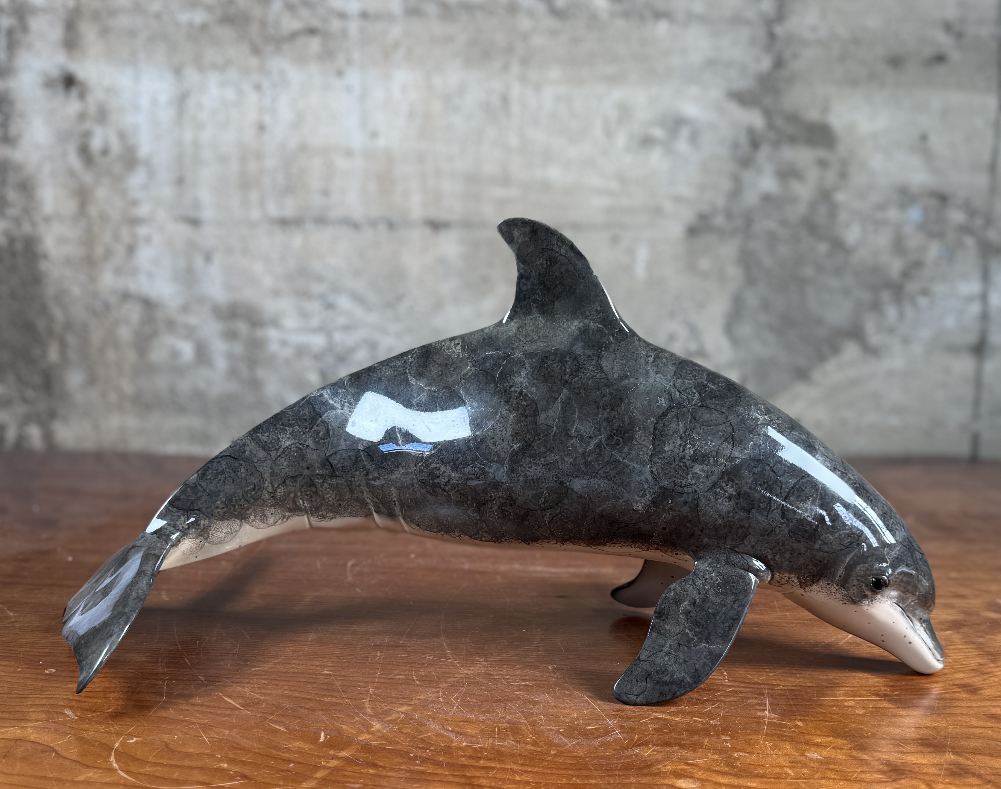 ROBERT WYLAND, CAST BRONZE DOLPHIN DOOR HANDLE