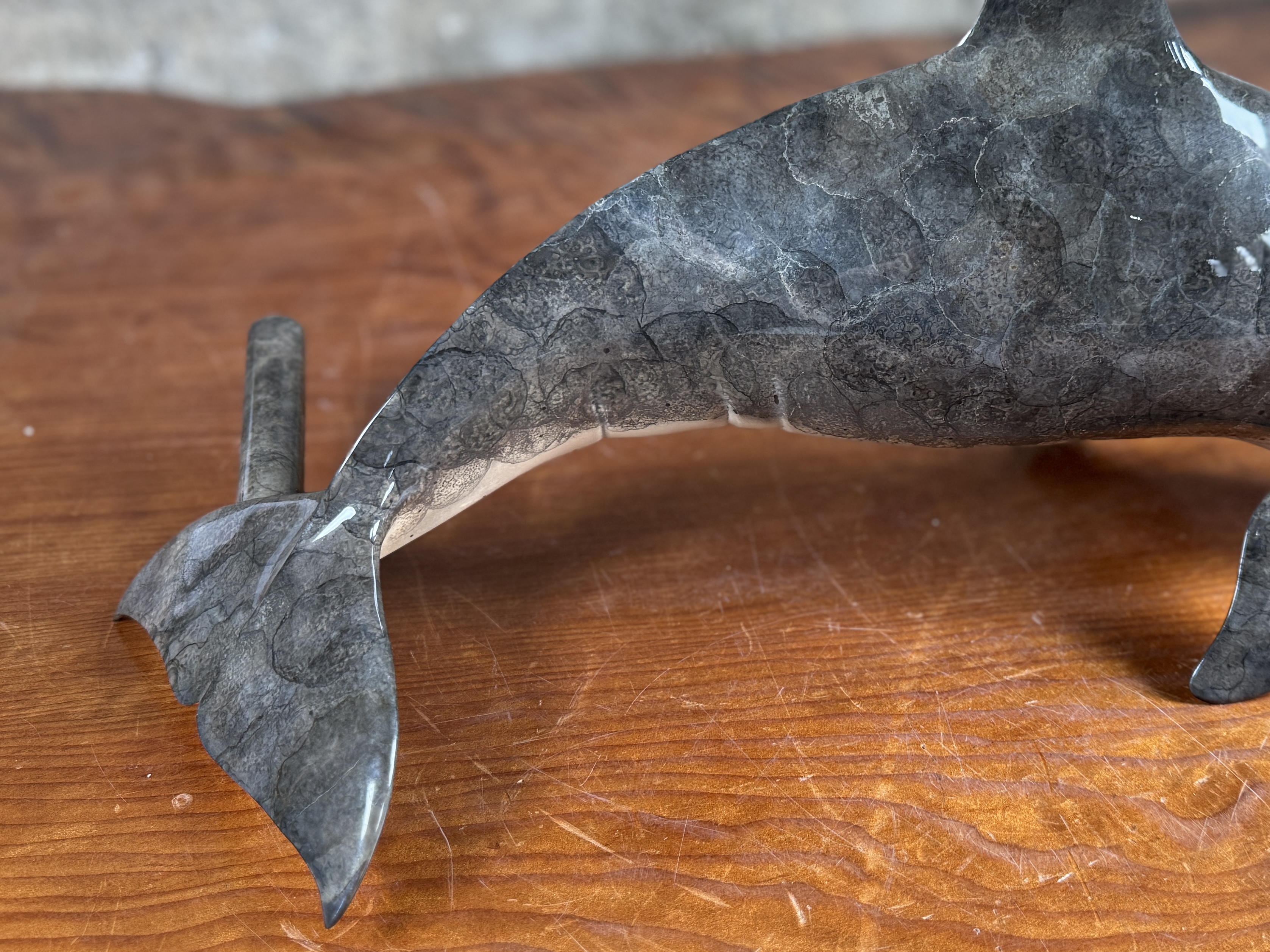 ROBERT WYLAND, CAST BRONZE DOLPHIN DOOR HANDLE