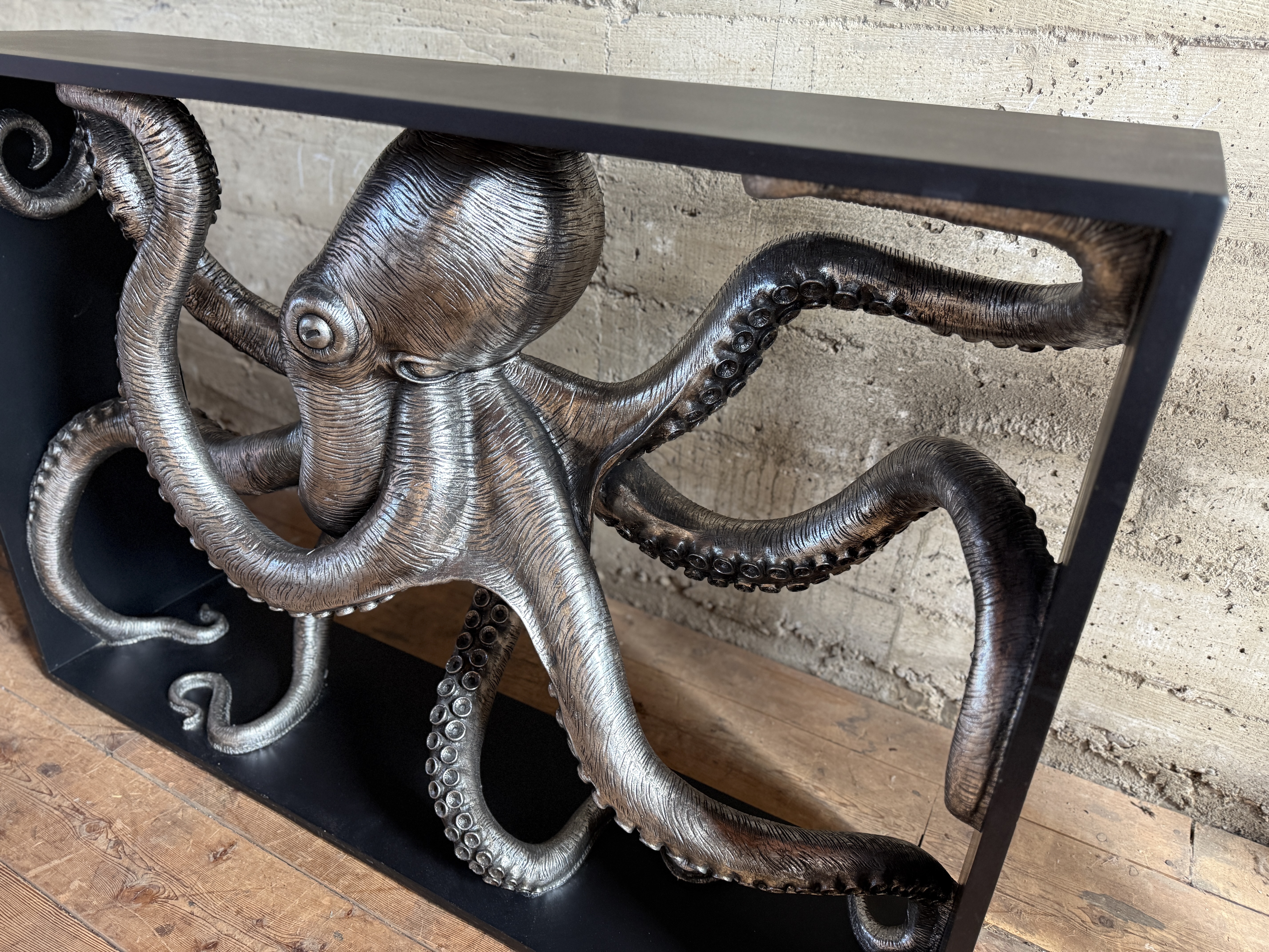 PHILLIPS COLLECTION, "OCTO" FRAMED CONSOLE TABLE