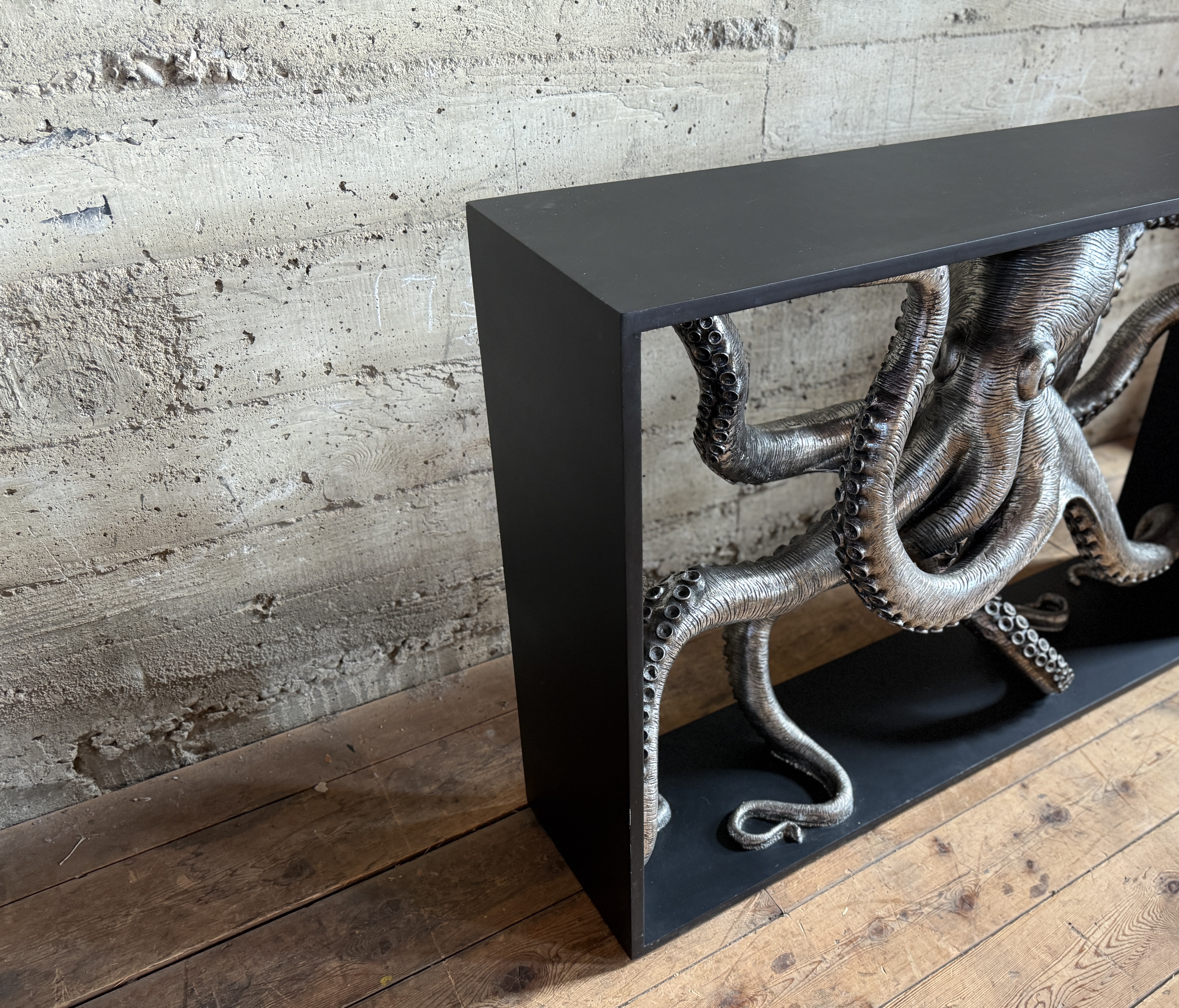 PHILLIPS COLLECTION, "OCTO" FRAMED CONSOLE TABLE