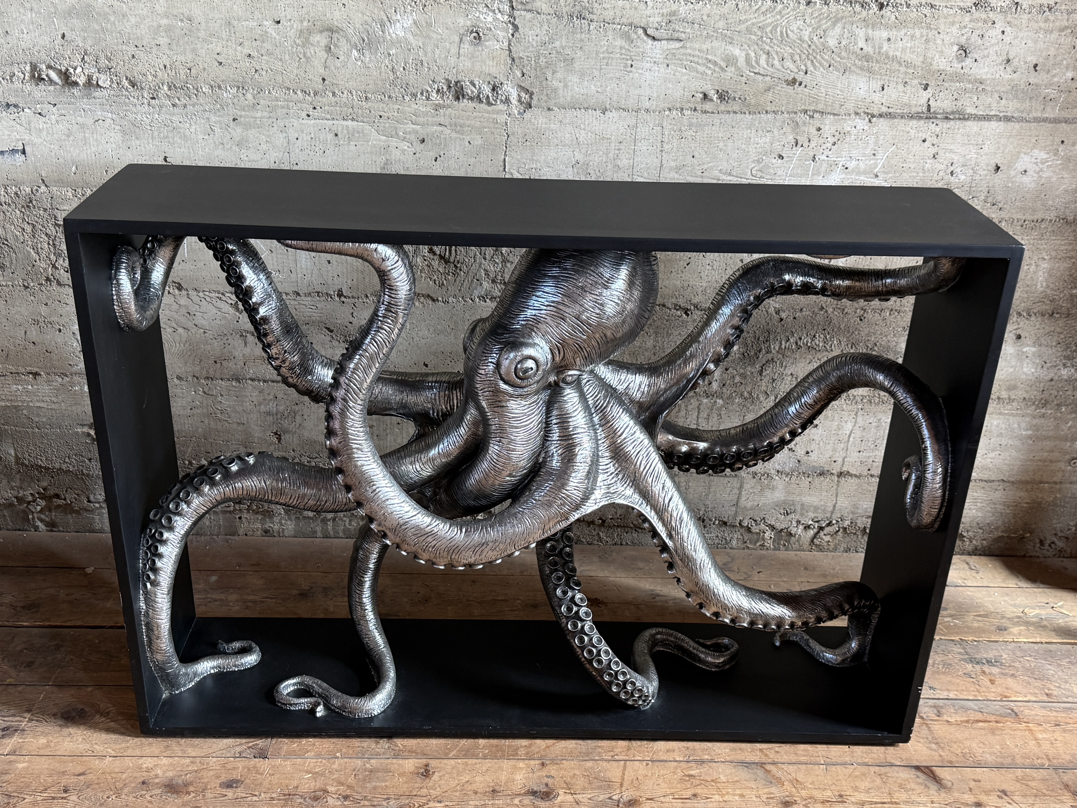 PHILLIPS COLLECTION, "OCTO" FRAMED CONSOLE TABLE