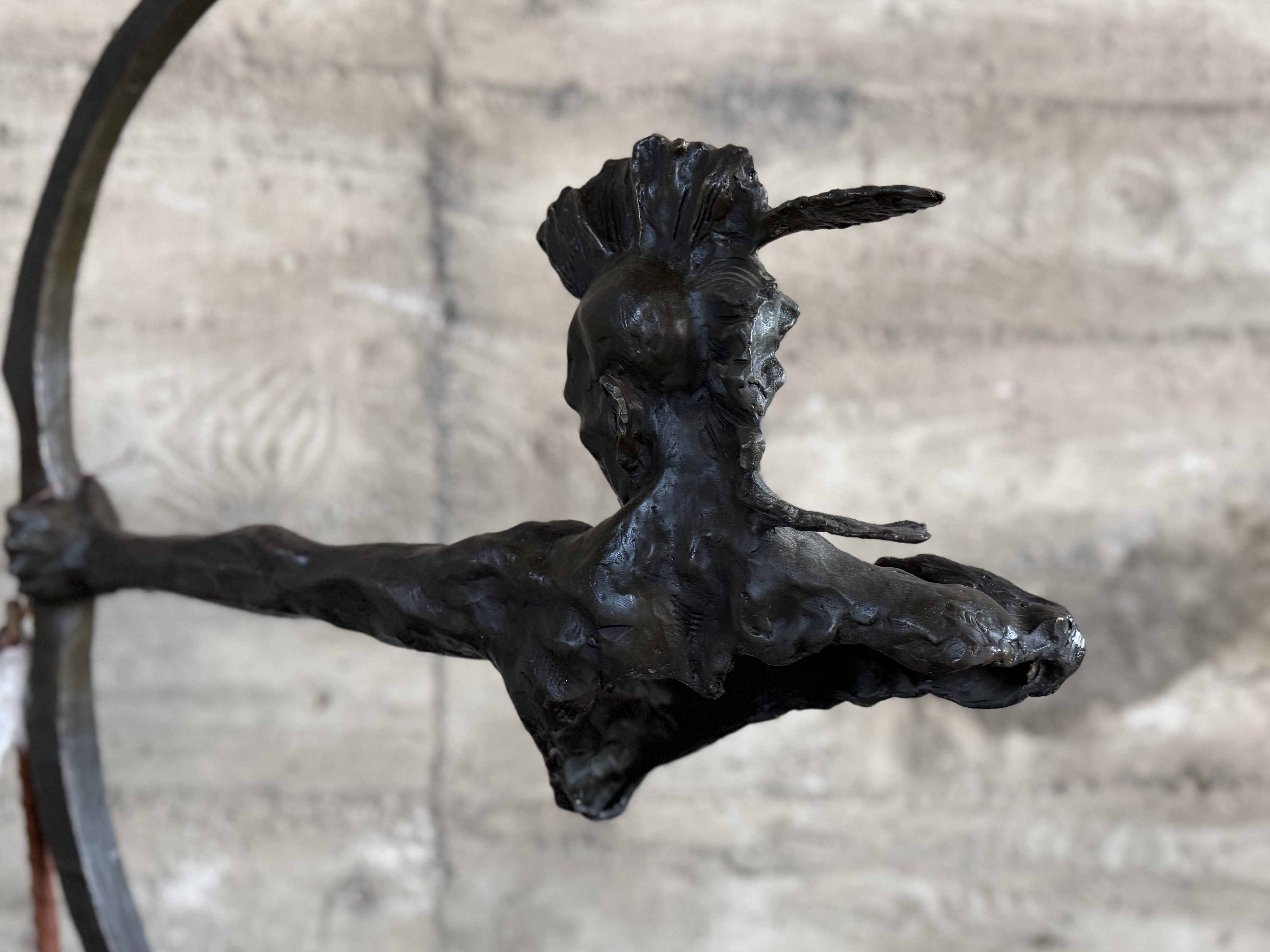 MARIO NICK, "INDIAN ARCHER" BRONZE SCULPTURE