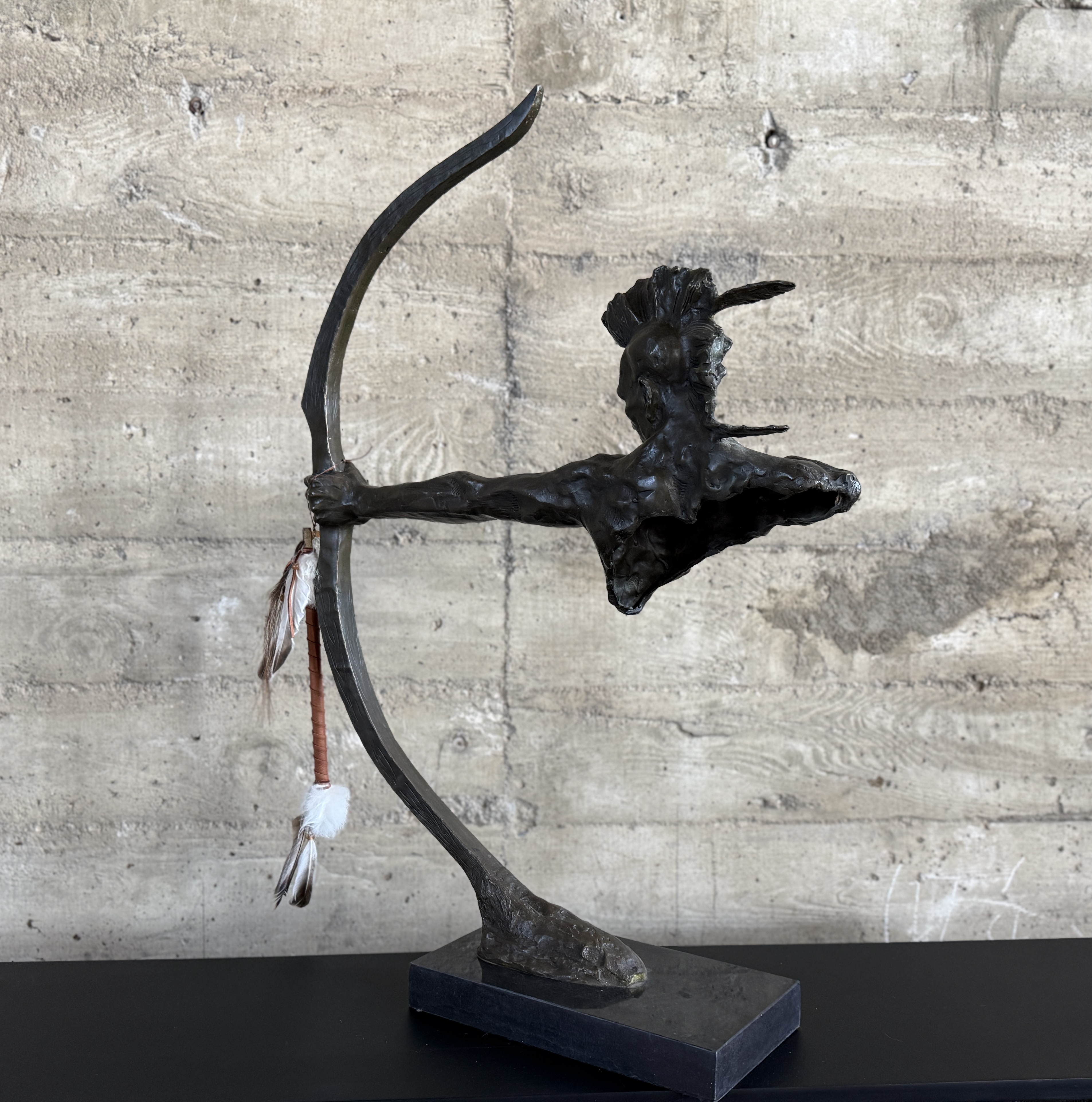 MARIO NICK, "INDIAN ARCHER" BRONZE SCULPTURE
