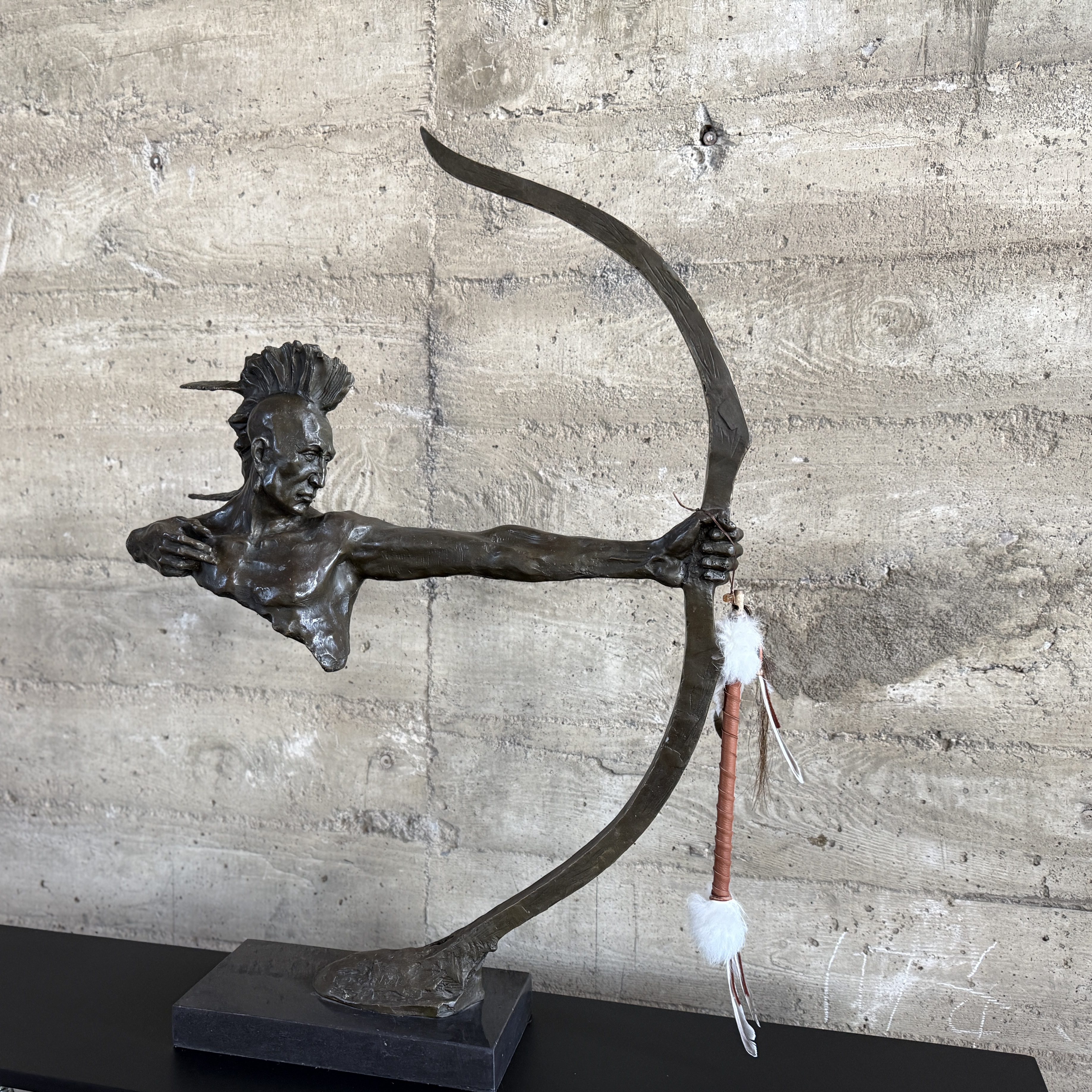 MARIO NICK, "INDIAN ARCHER" BRONZE SCULPTURE