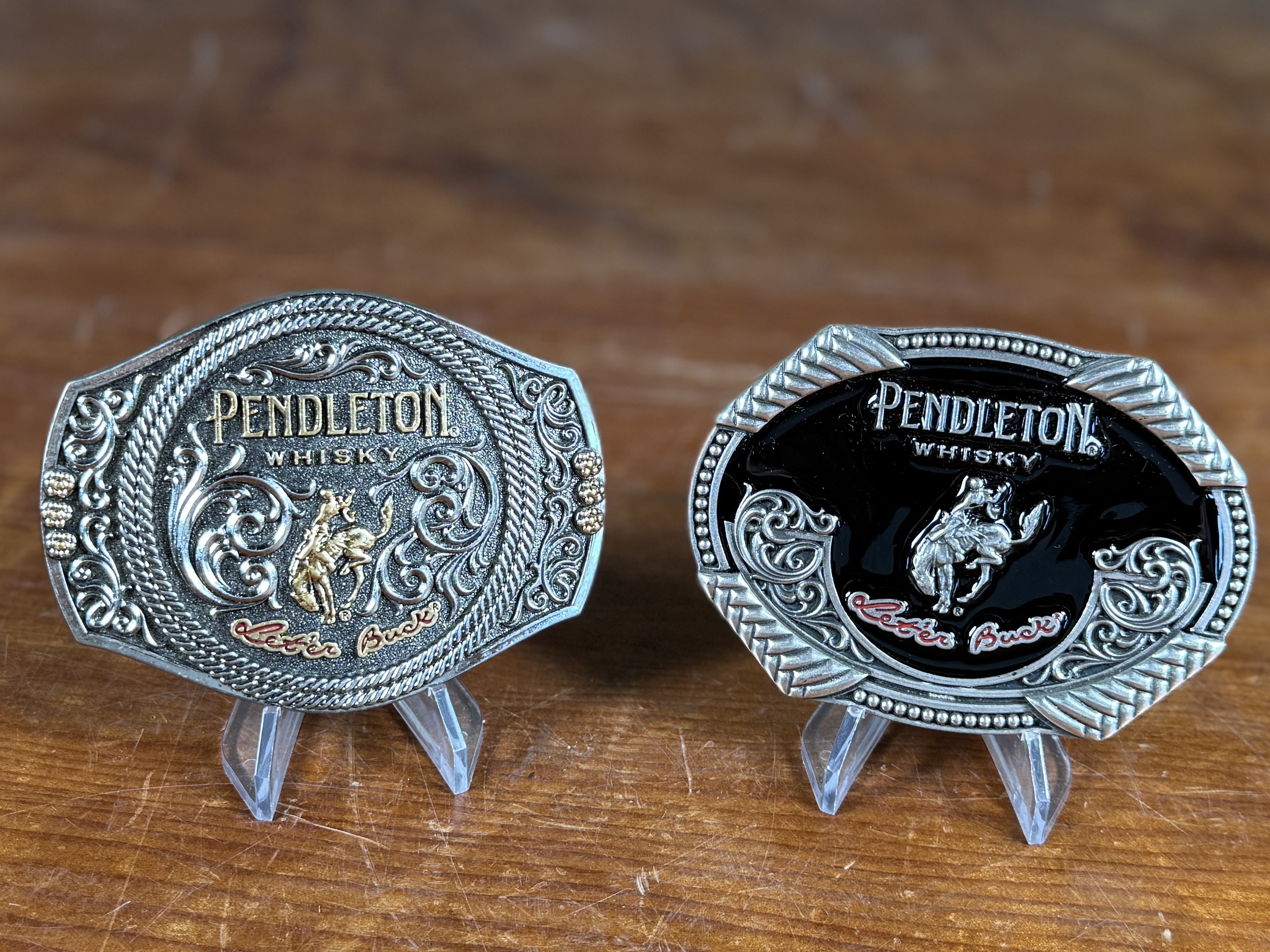 MONTANA SILVERSMITHS, PENDLETON WHISKY BELT BUCKLES