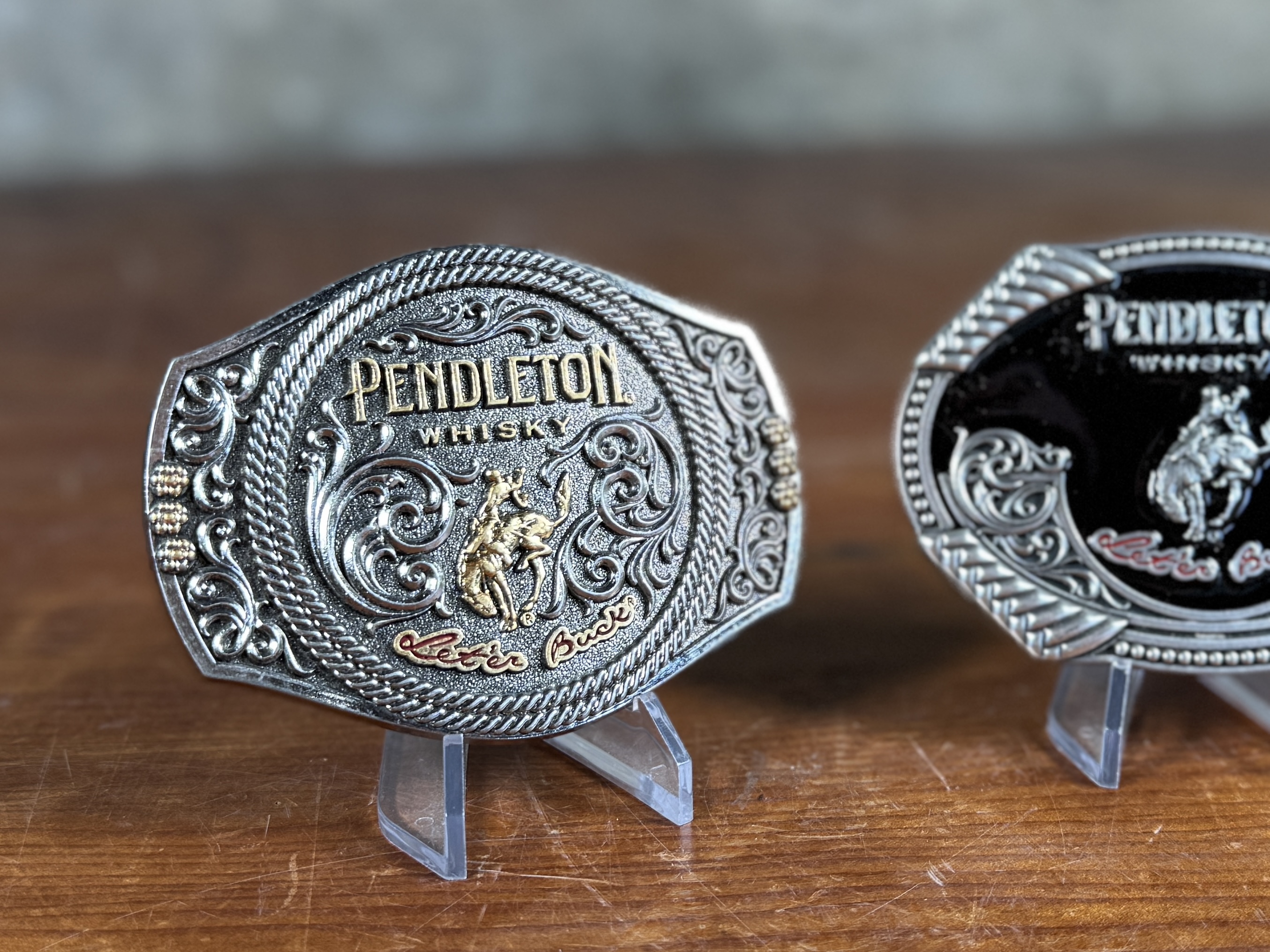 MONTANA SILVERSMITHS, PENDLETON WHISKY BELT BUCKLES