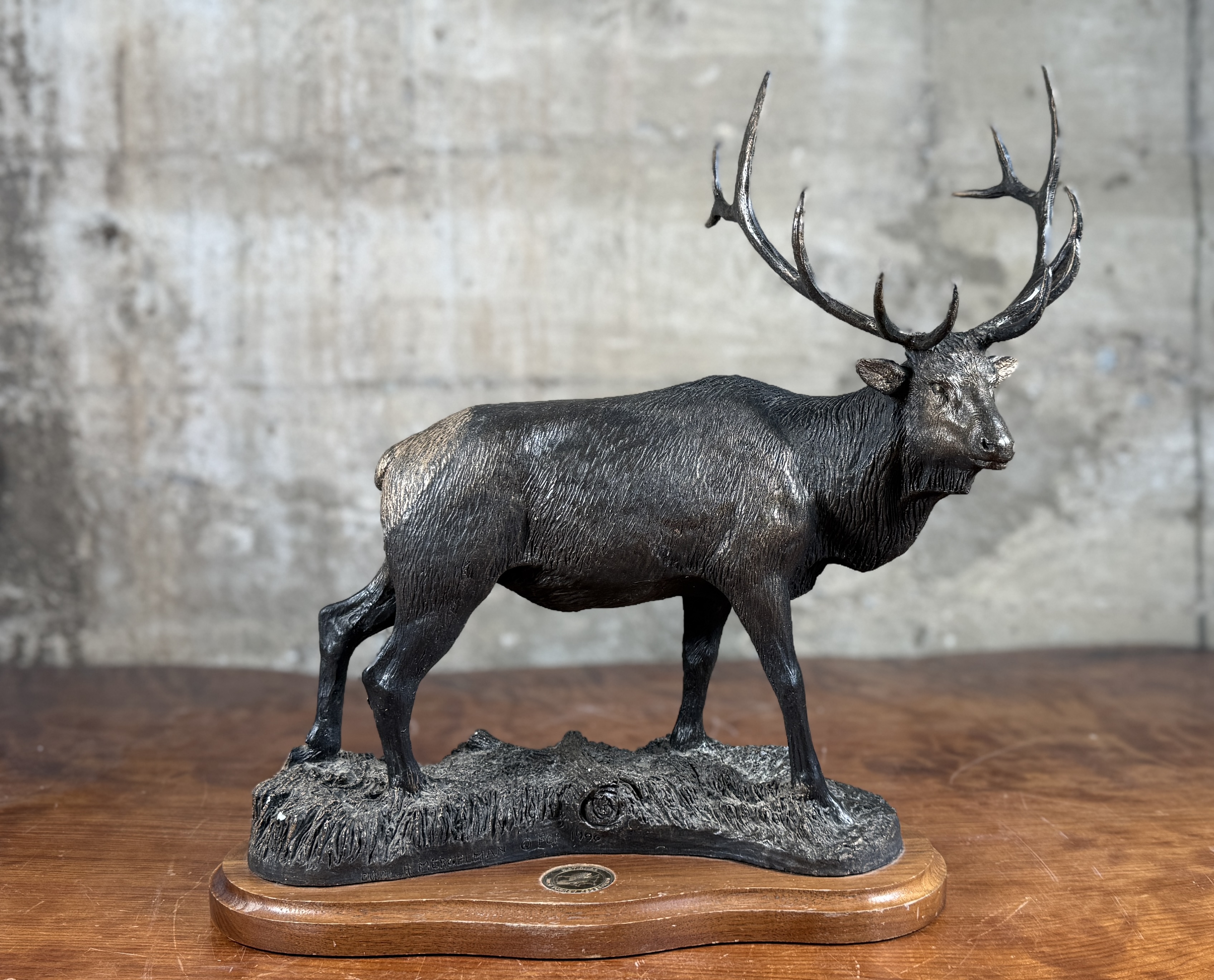 NATIONAL WILD TURKEY FEDERATION, ELK BRONZE SCULPTURE