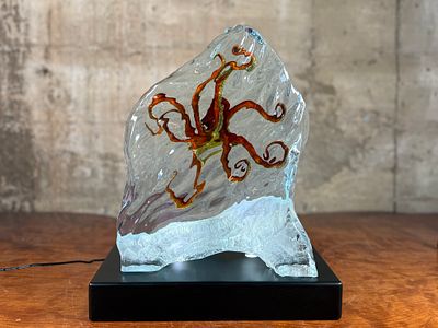 ROBERT WYLAND, "OCTOPUS REALM". "Octopus Realm", an original limited edition lucite sculpture by 