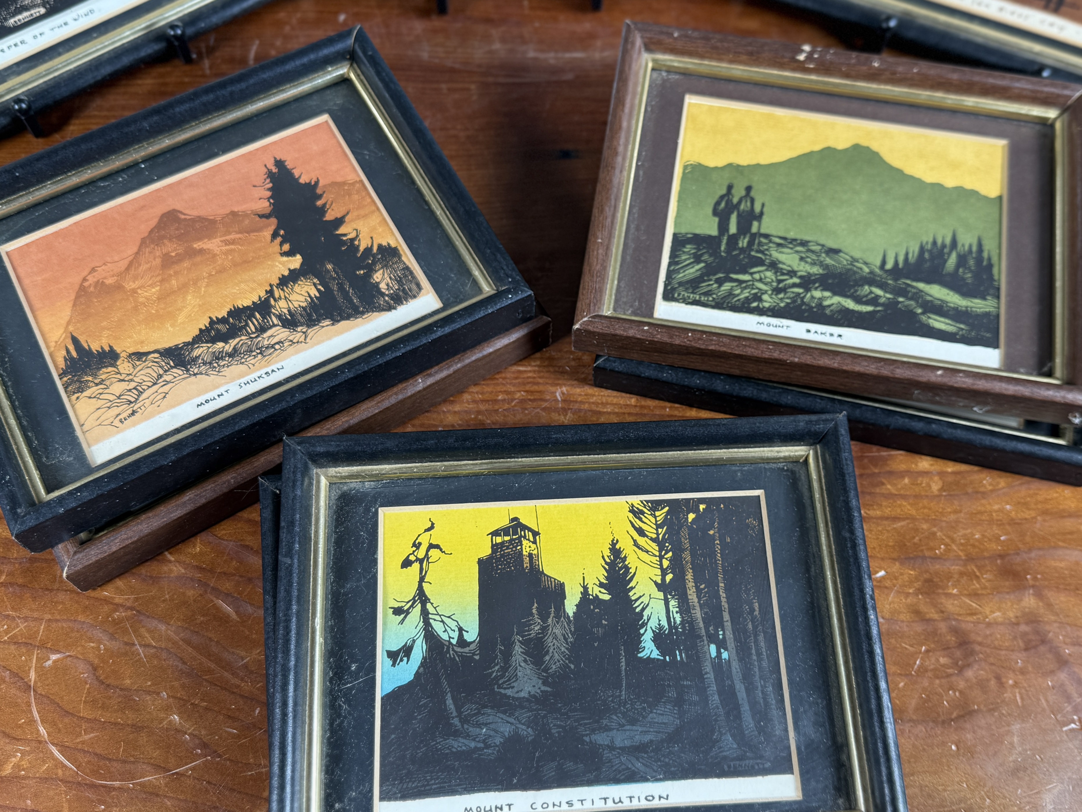 ELTON BENNETT, MINIATURE FRAMED PRINTS