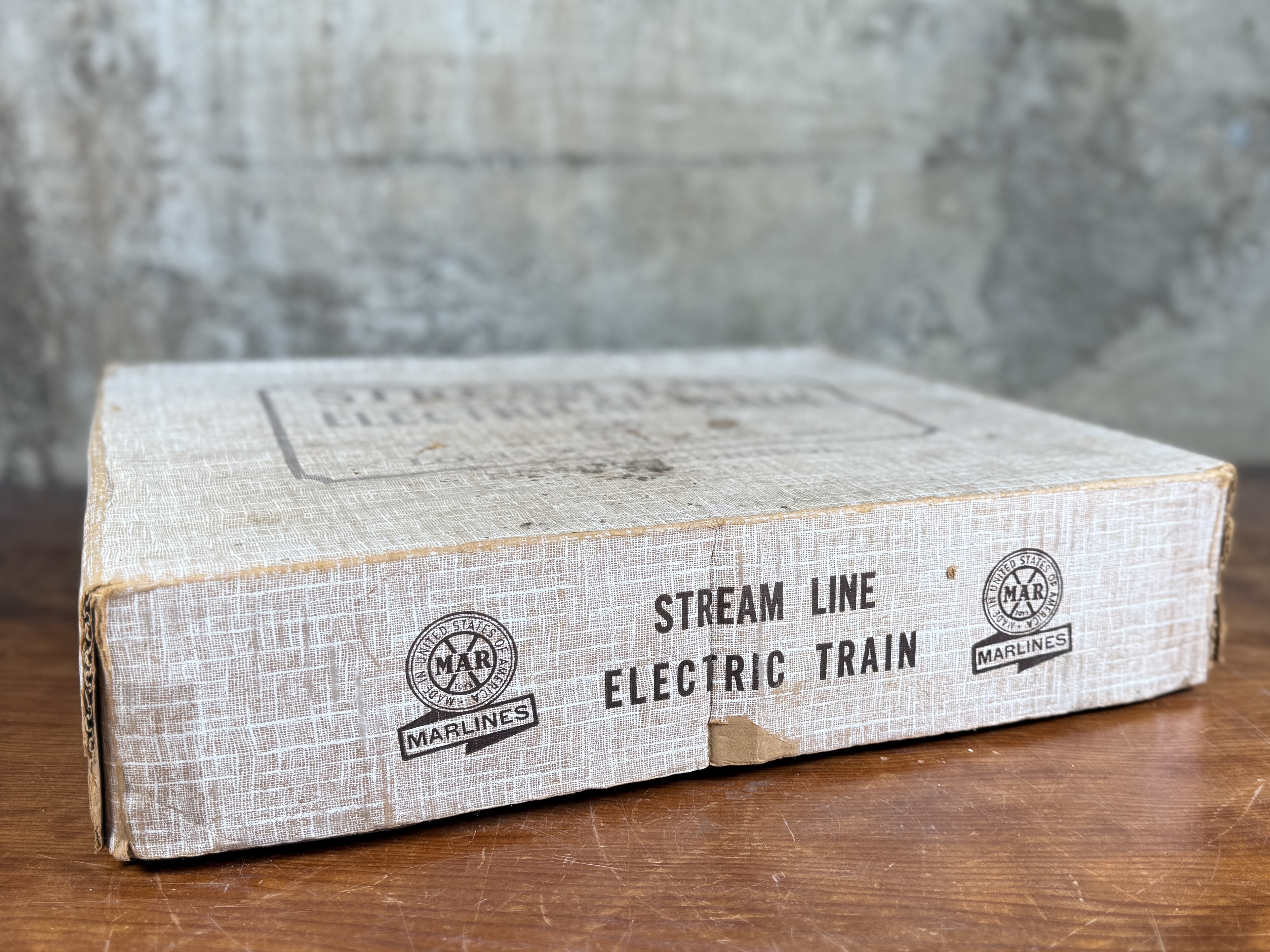 LOUIS MARX & CO., "STREAM LINE STEAM TYPE ELECTRICAL TRAIN" SET BOX
