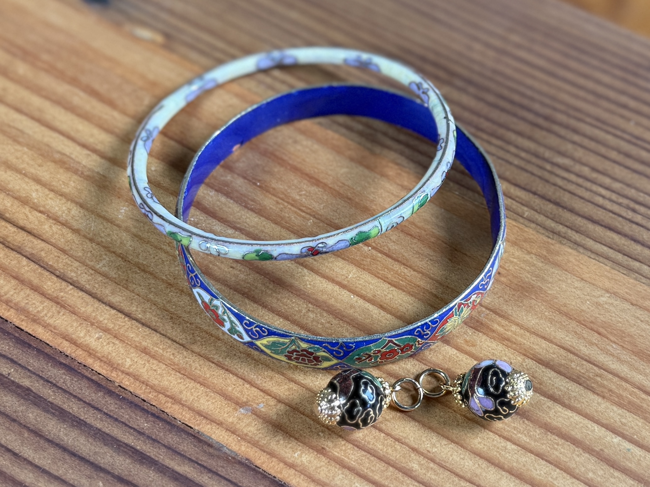 CHINESE CLOISONNÉ BRACELETS & CHARMS