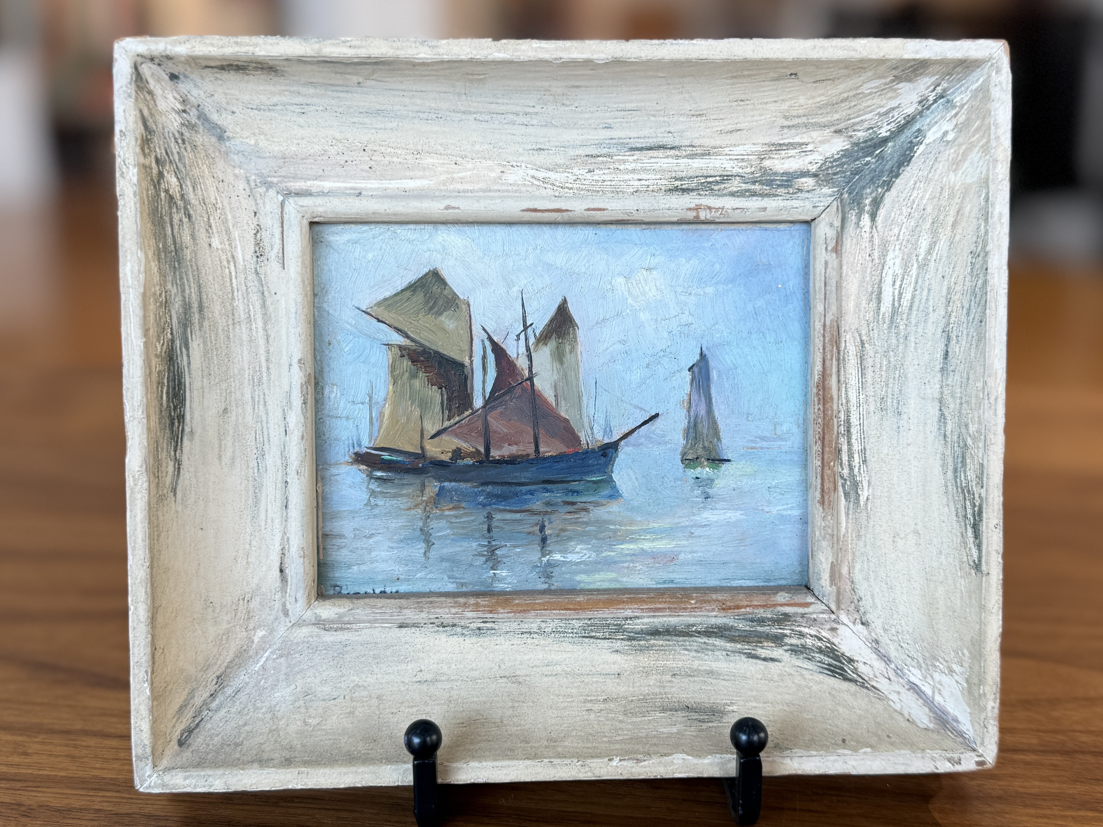 NAUTICAL OIL ON BOARD PAINTING