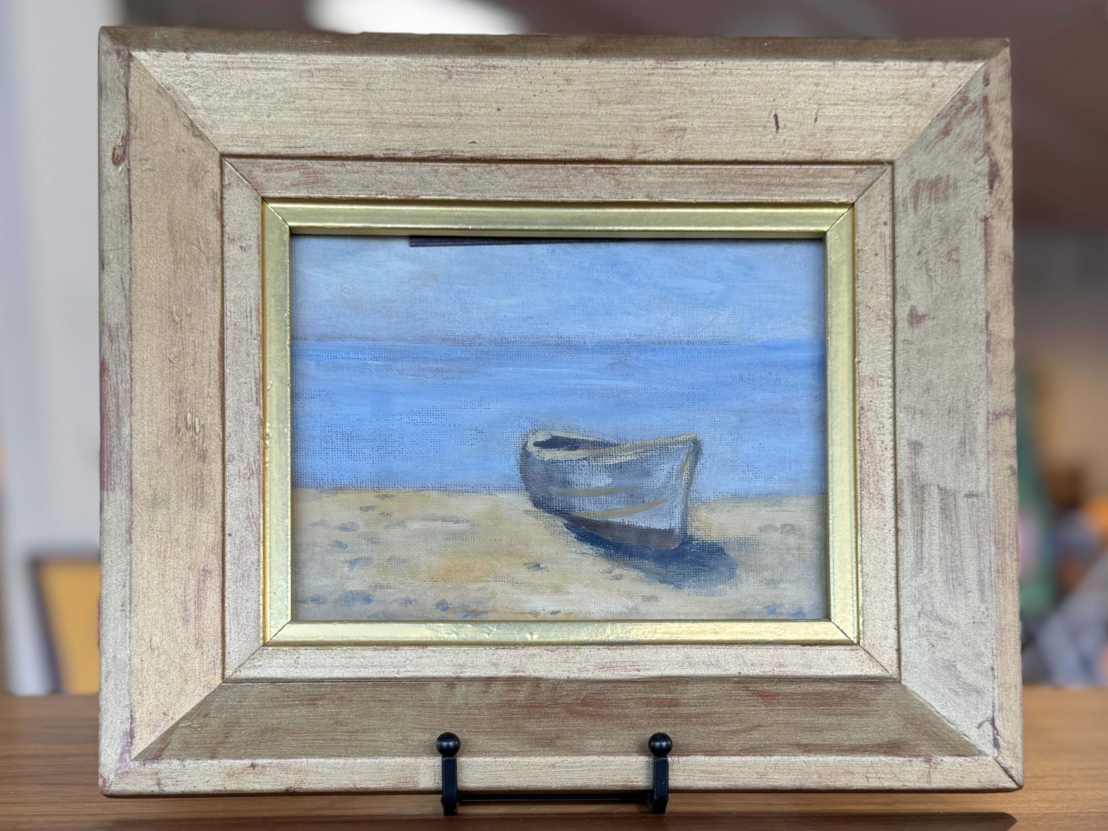 BERNARD M. KREMITSKE, "SAILBOAT ON COAST"